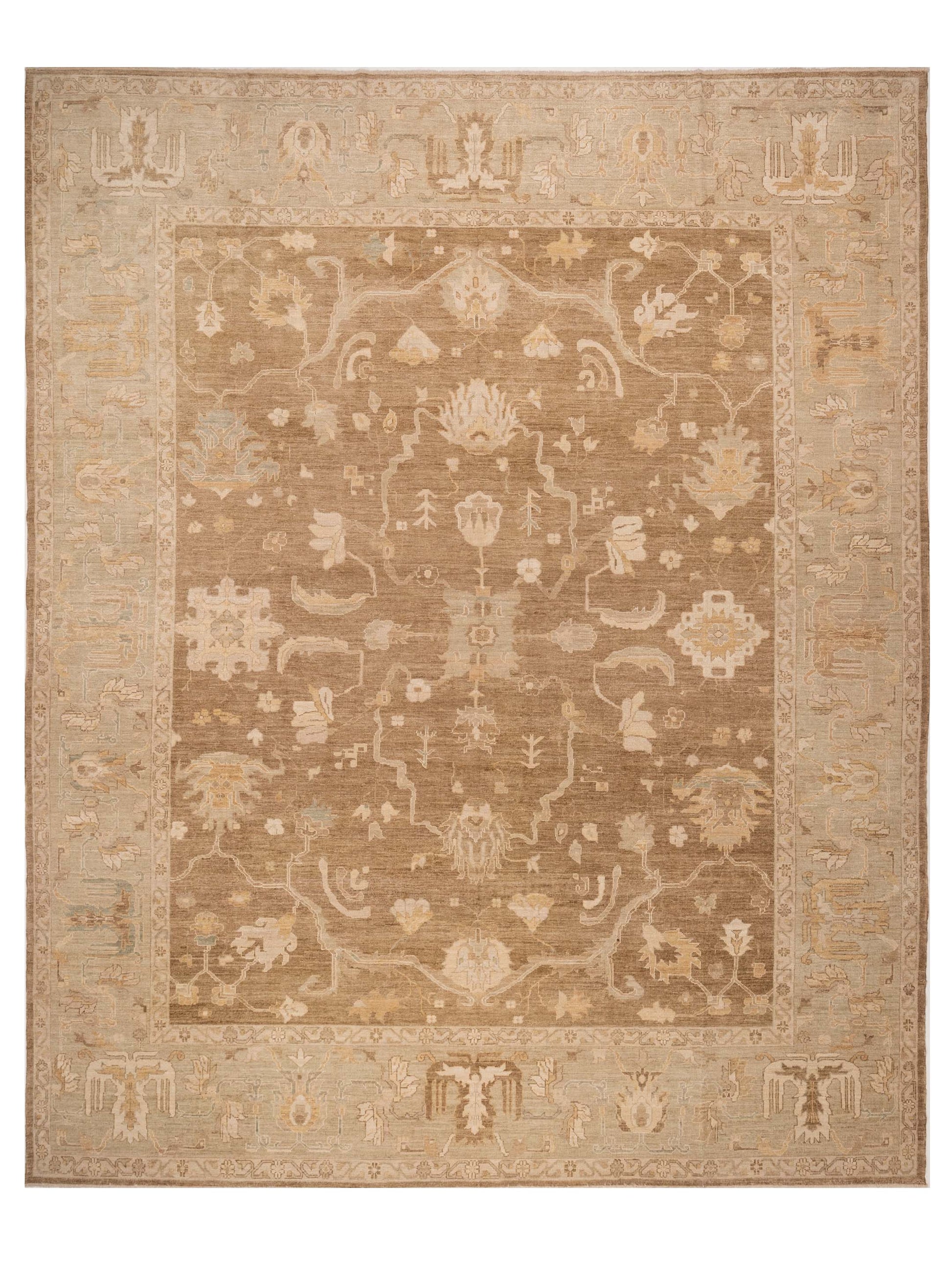 Anadol Angora Oushak  Brown Green Traditional