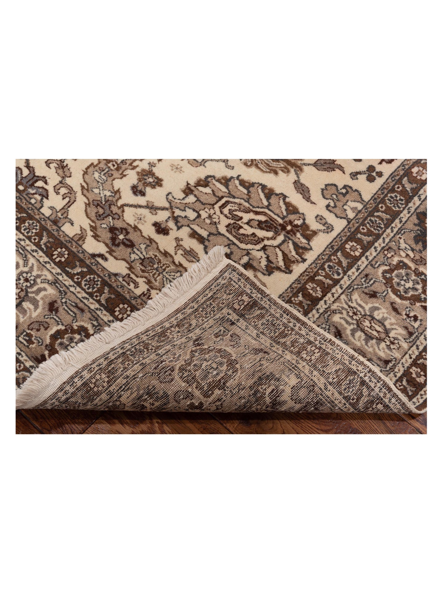 Sivas 90108 Ivory Brown 6.8x9.8 Hand Knotted Rug