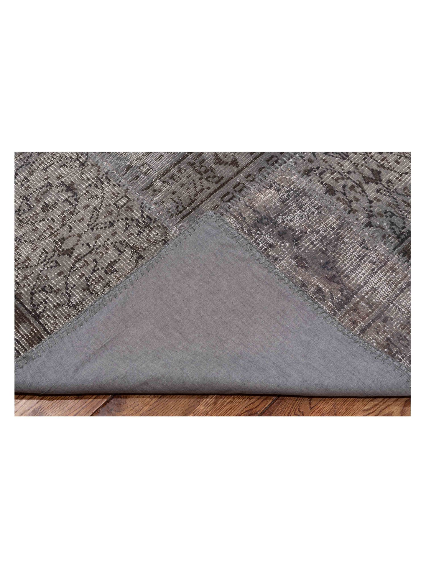 Turkish Vestige Patchwork 130968 Dark Gray 8.2x10 Hand Knotted Rug