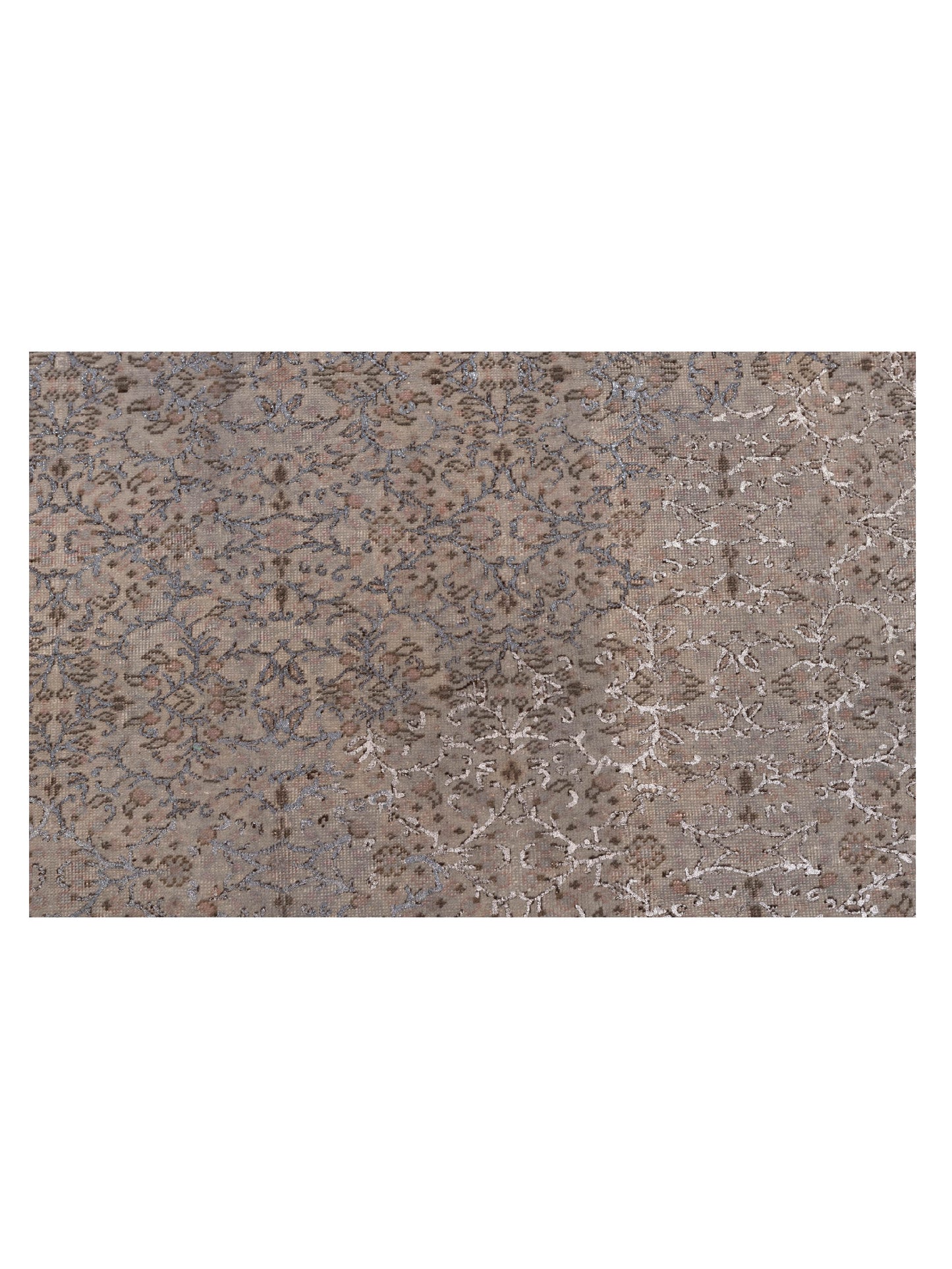 Vintage 108271 Silver 6.7x9.3 Hand Knotted Rug