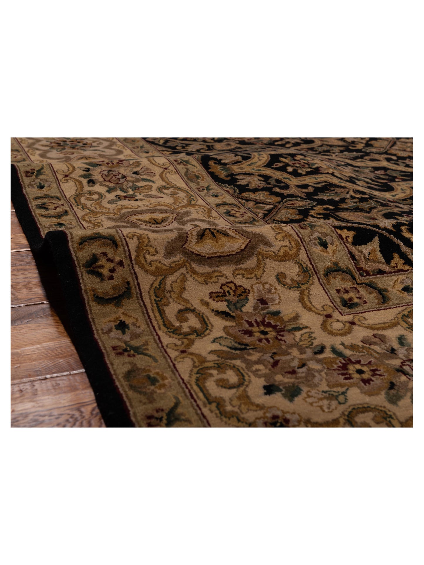Jahan 90476 Black Ivory 8.2x10.4 Hand Knotted Rug