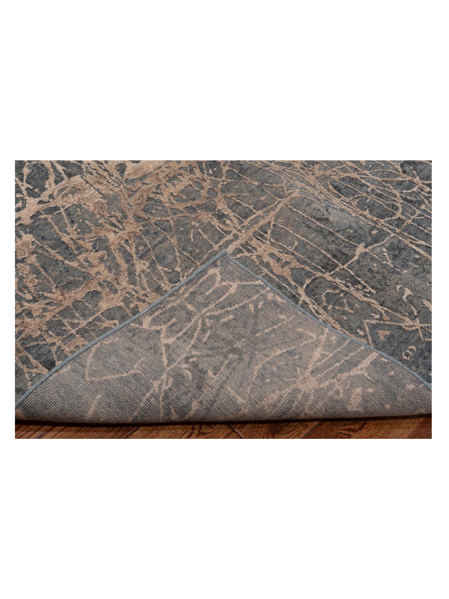Dazzling 142715 Blue 9.9x13.9 Hand Knotted Rug