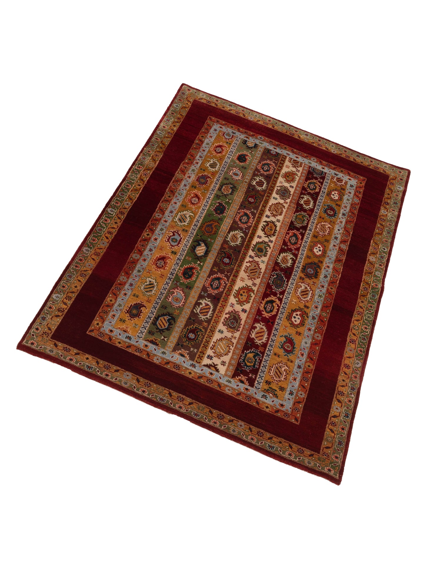 Shawl 115889 Multi 4.1x5.11 Hand Knotted Rug