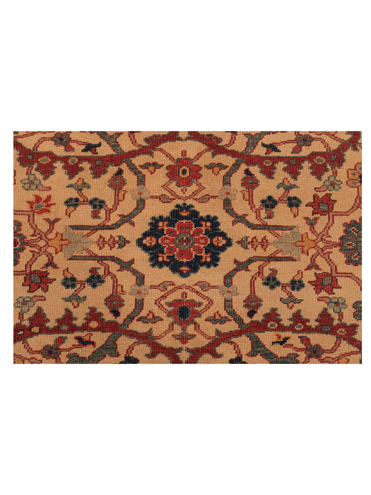 Antique Loom 147400 Ivory Red 7.2x8.11 Hand Knotted Rug