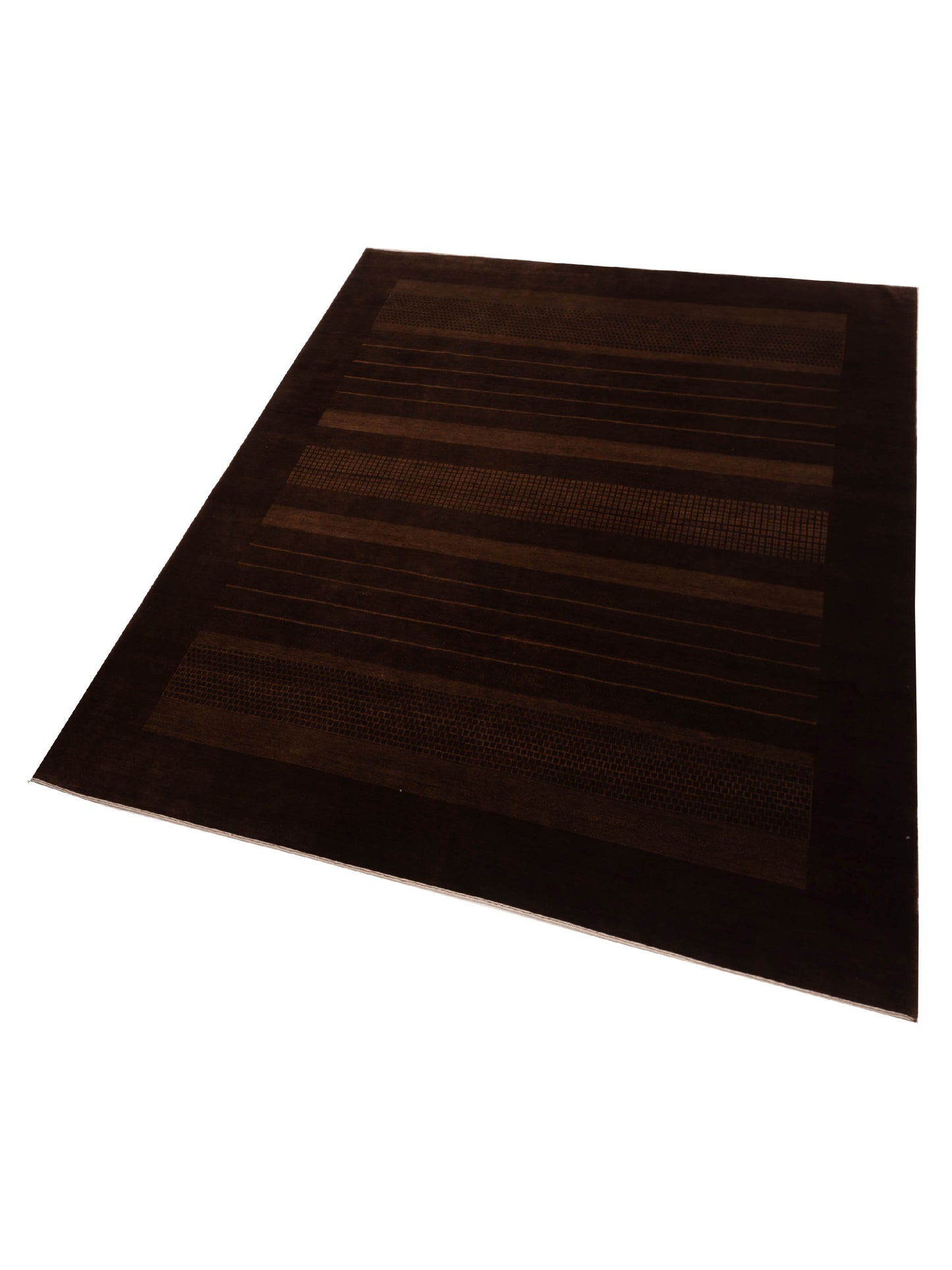 Loribaft 108466 Brown Brown 9.2x11.5 Hand Knotted Rug