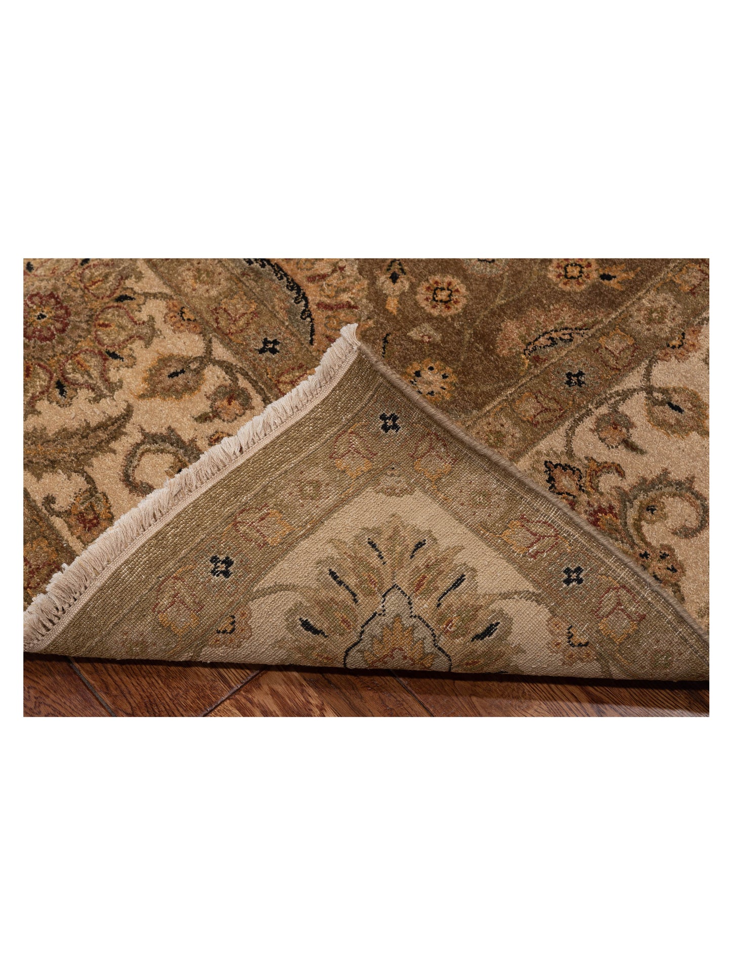Haji Jalili 111262 Brown Ivory 8.3x10.6 Hand Knotted Rug