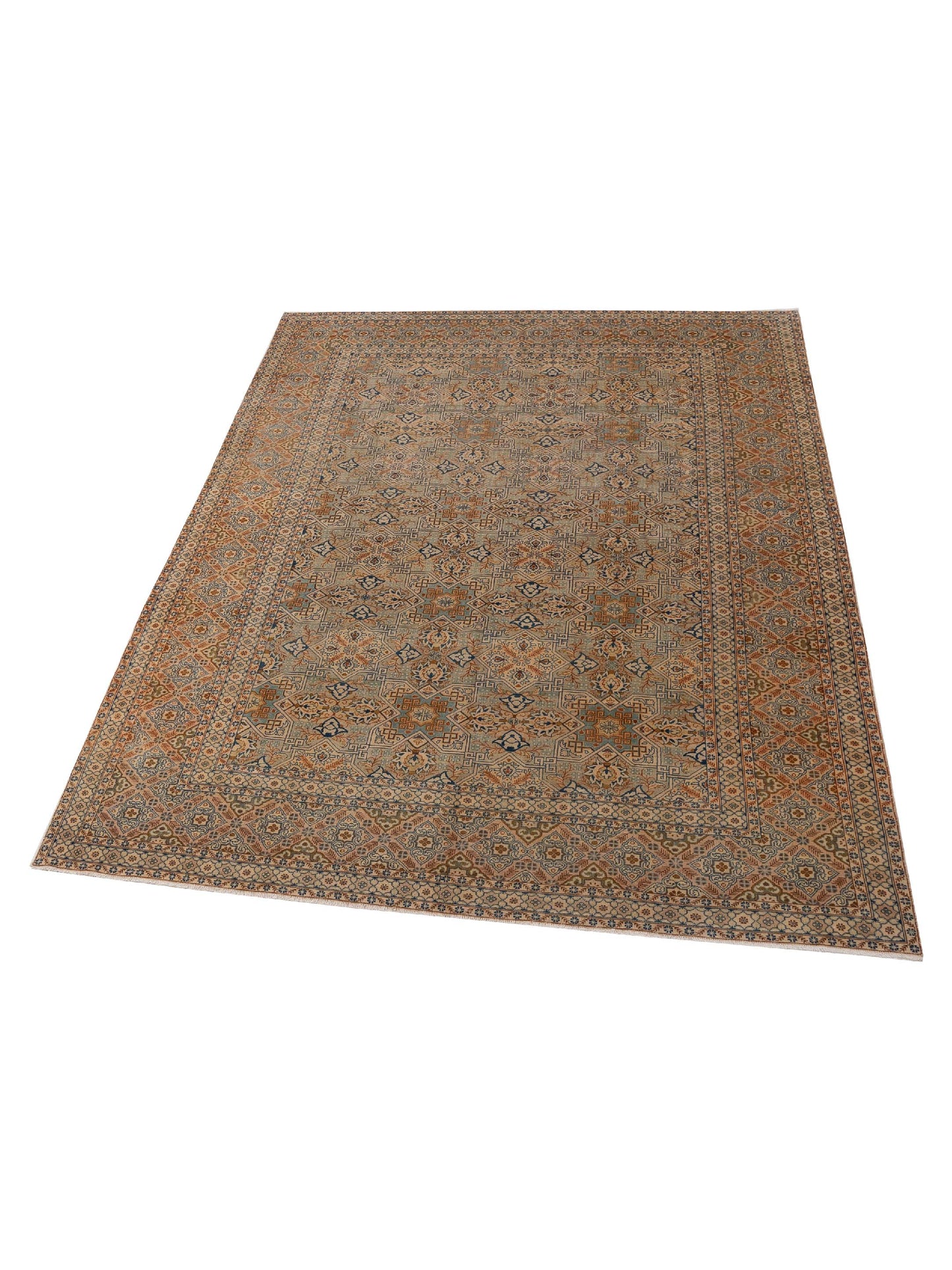 Persian 93388 Silver Brown 9.4x12.6 Hand Knotted Rug