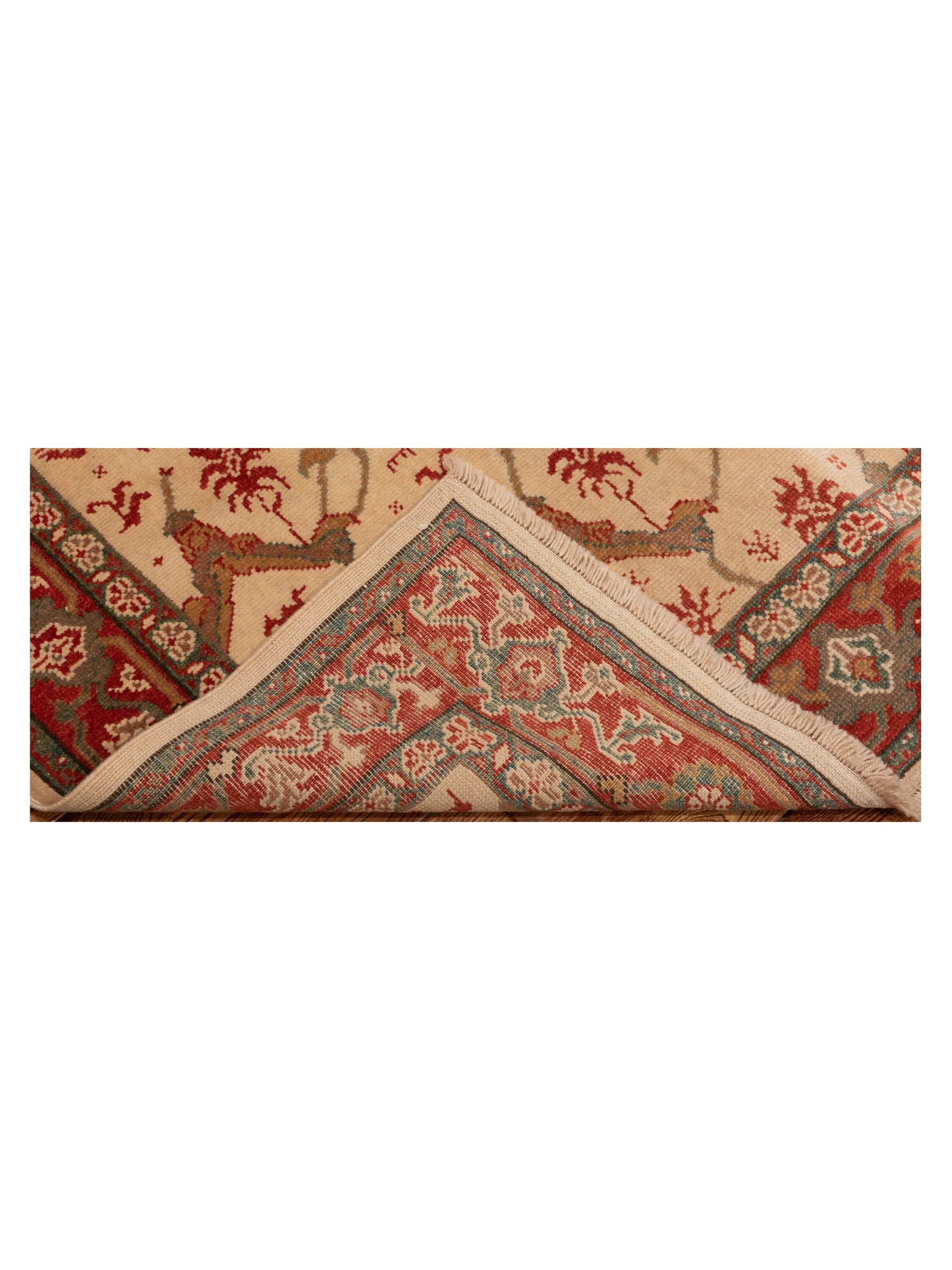 Antique Loom 147440 Ivory Red 3.11x6.3 Hand Knotted Rug