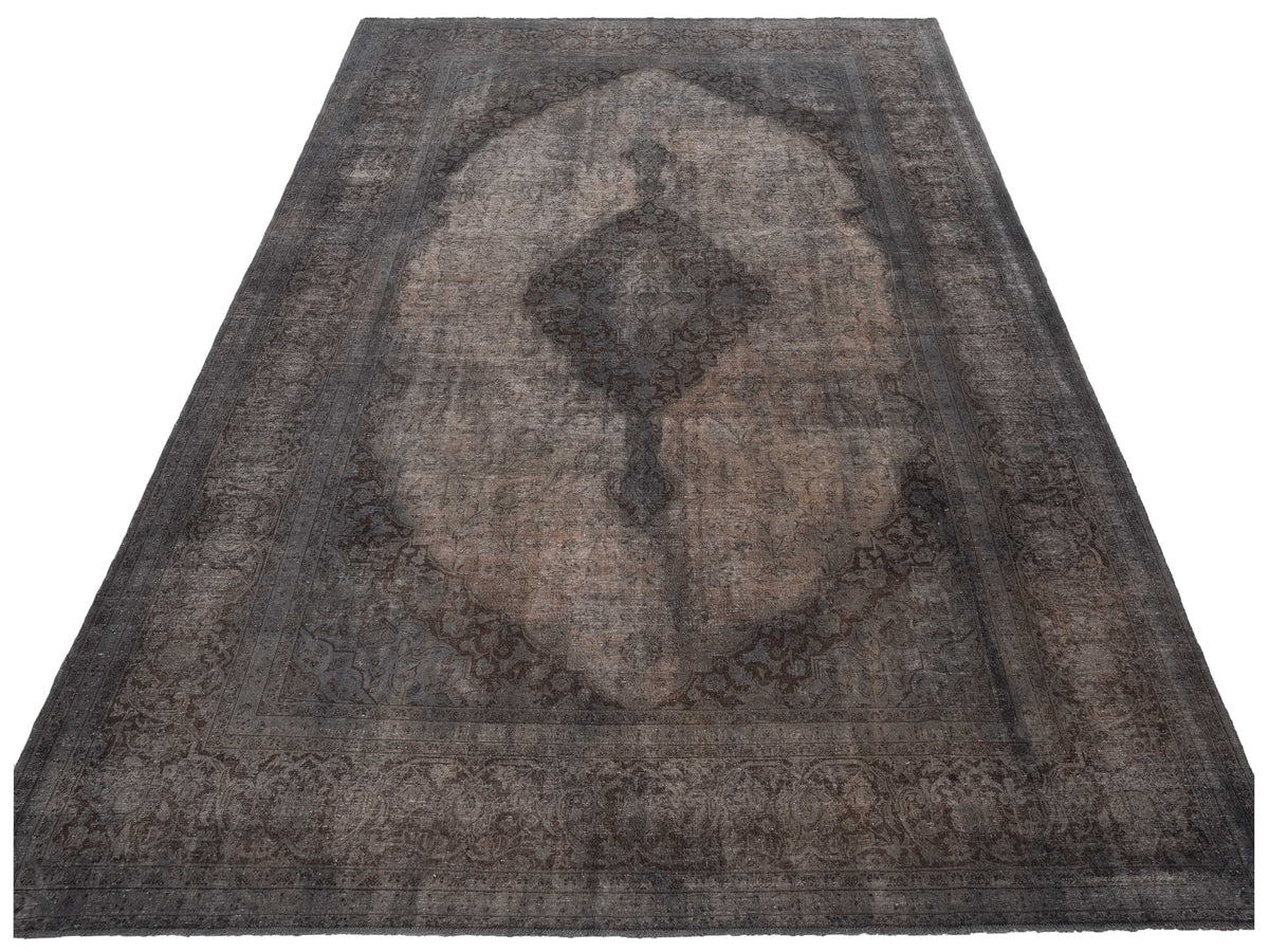 Vintage 133157 Dark Gray 9.9x12.11 Hand Knotted Rug