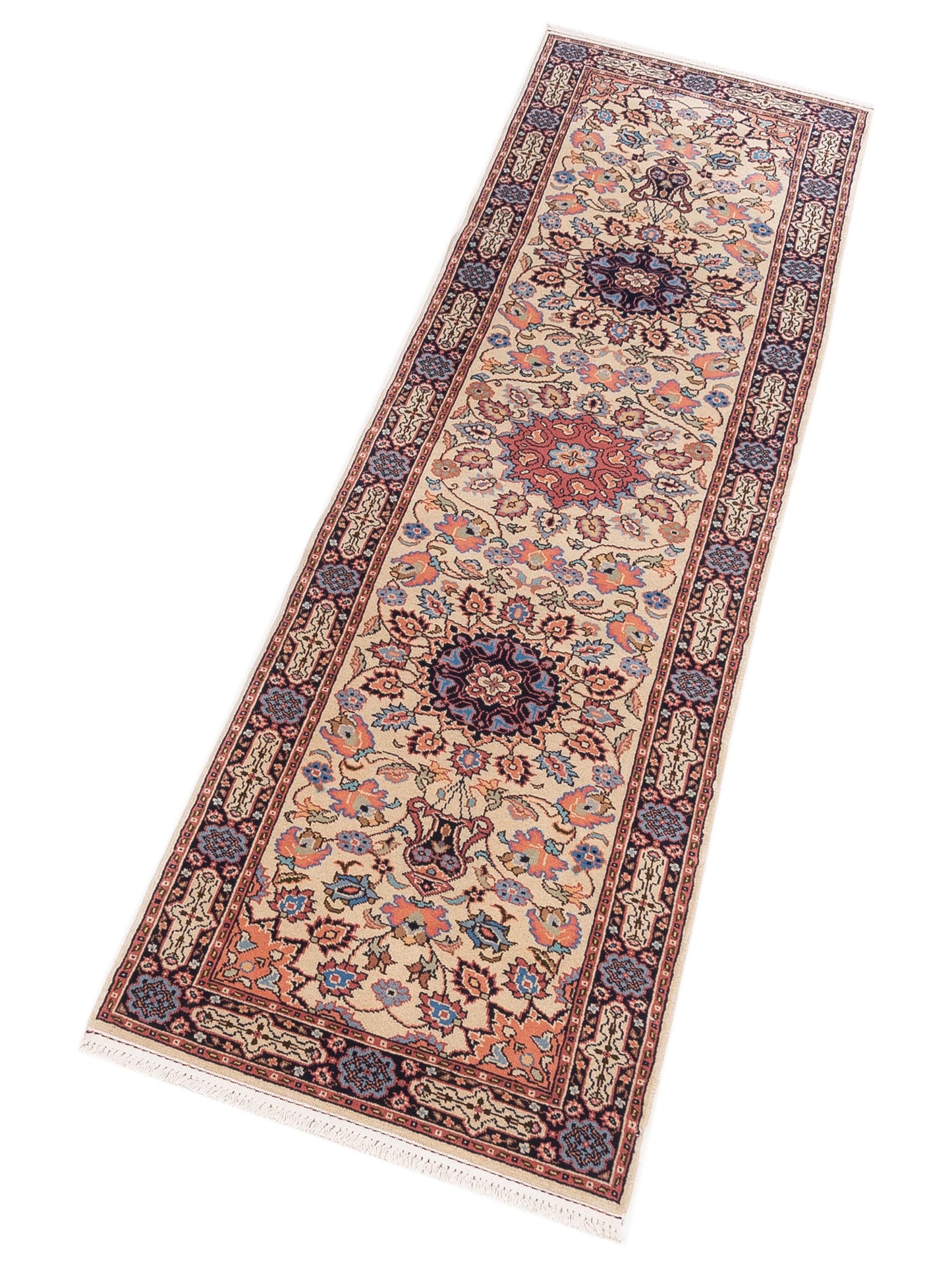 Crown 147780 Ivory 2.8x9.9 Hand Knotted Rug