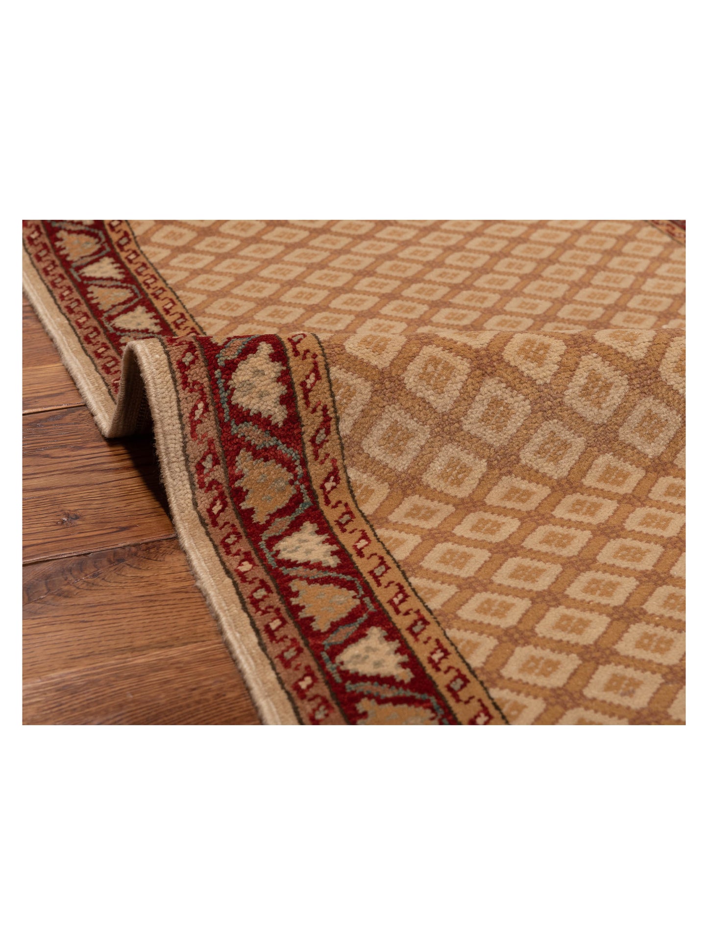 Antique Loom 147409 Brown Red 2.5x8.1 Hand Knotted Rug