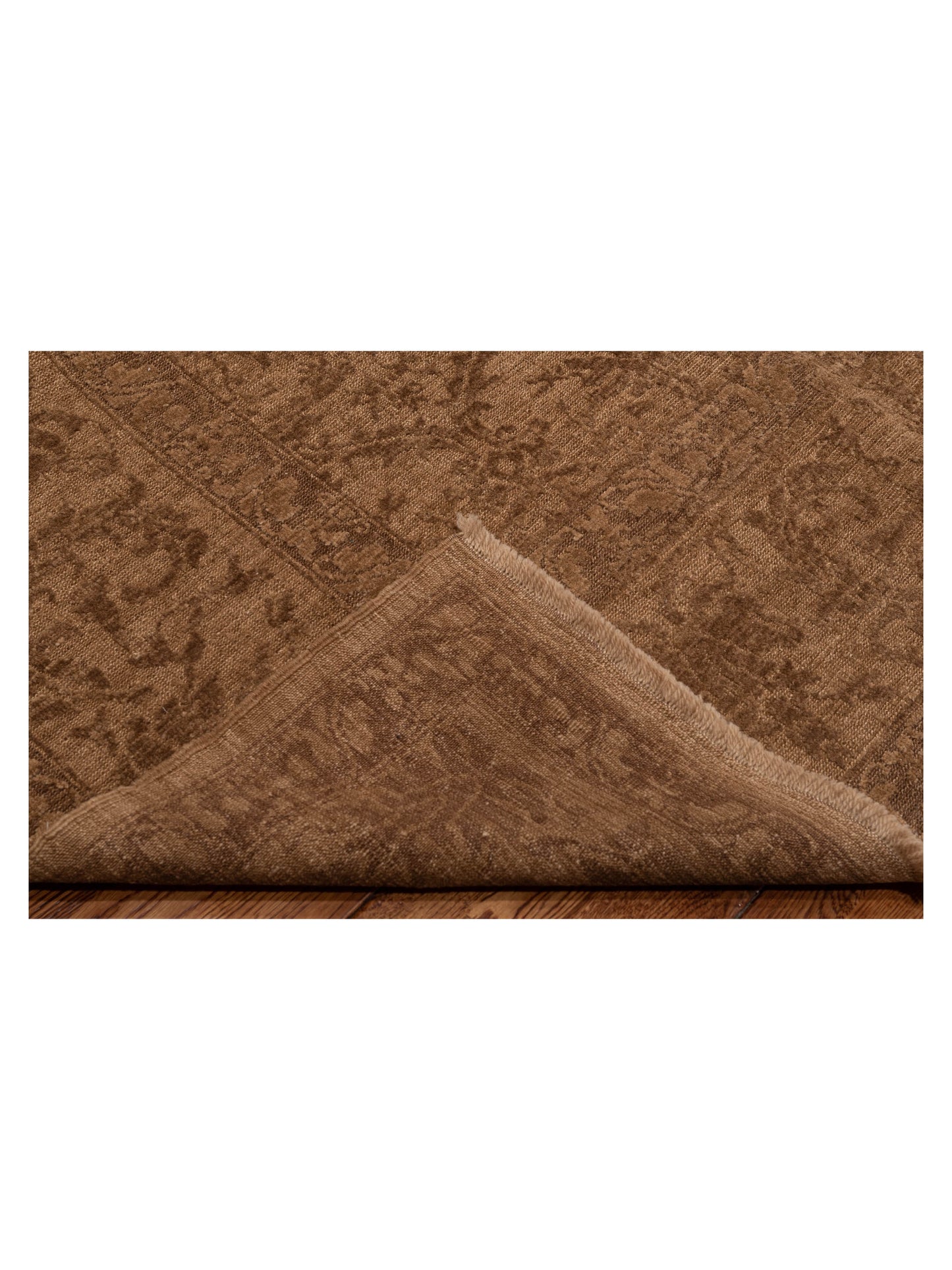 Defne Begonia Brown Dark Brown 8.3x9.10 Hand Knotted Rug