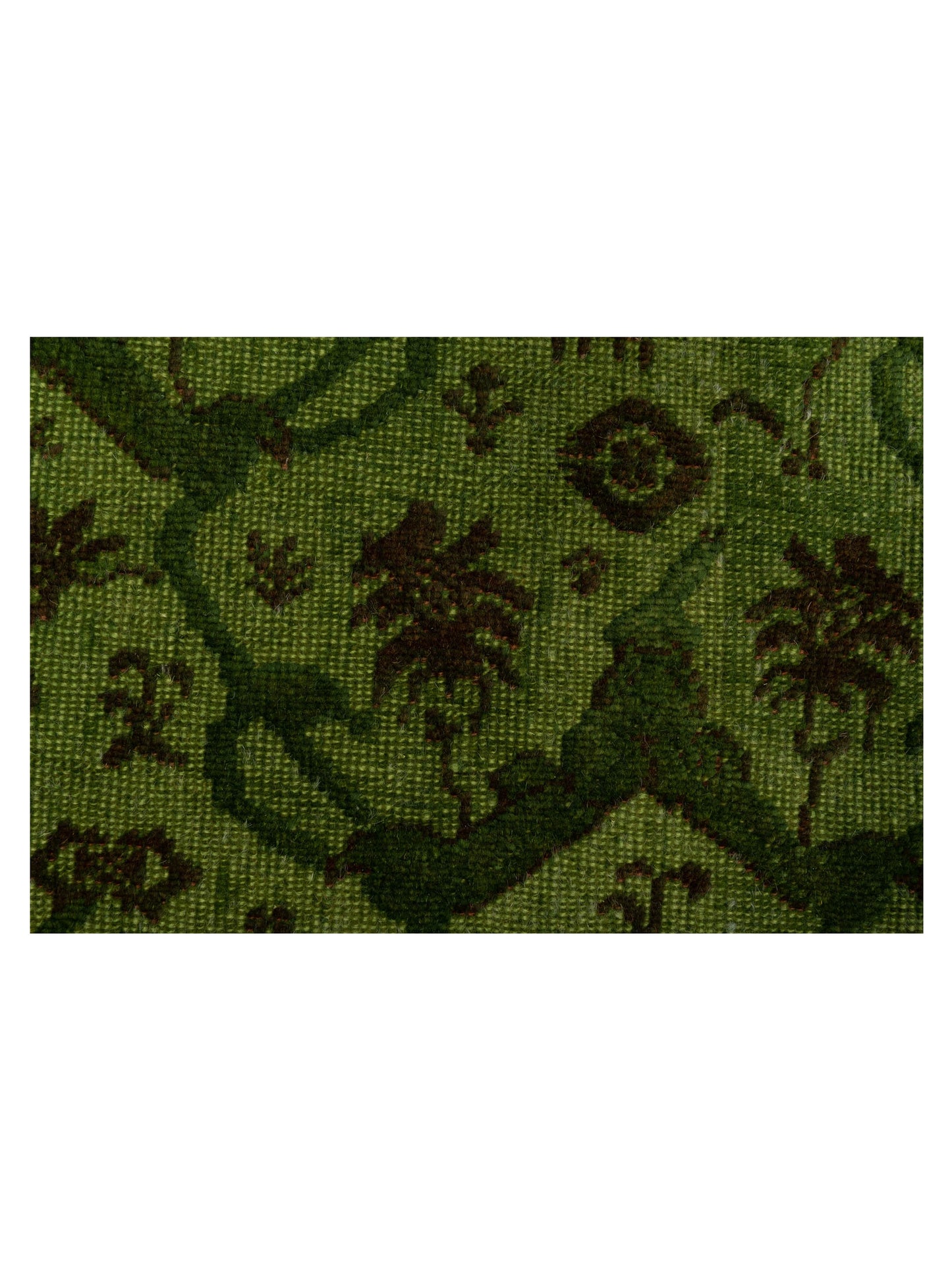 Vintage 108172 Green 5.1x7.6 Hand Knotted Rug