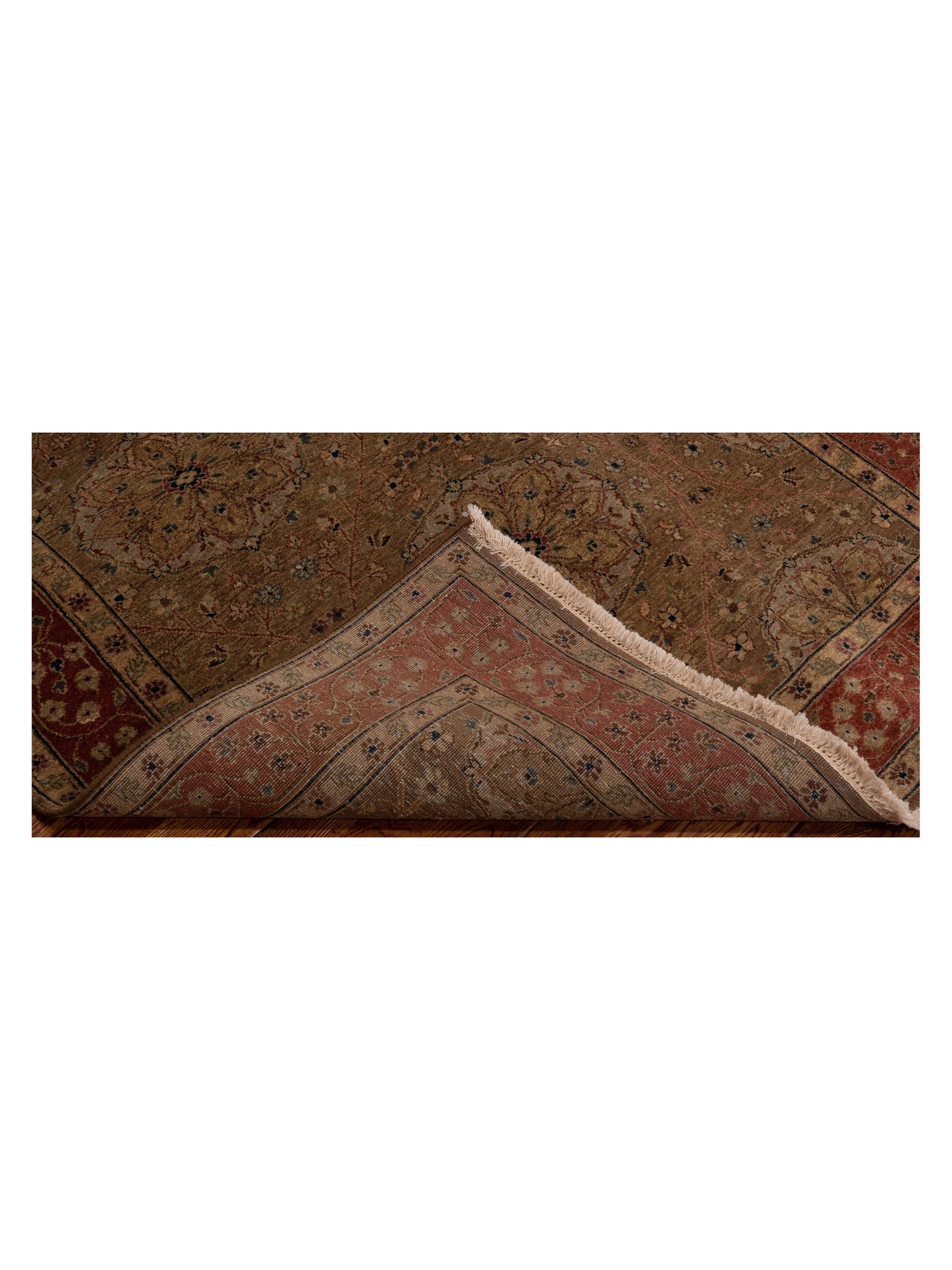 Platinum 115911 Green Rust 4.1x5.11 Hand Knotted Rug