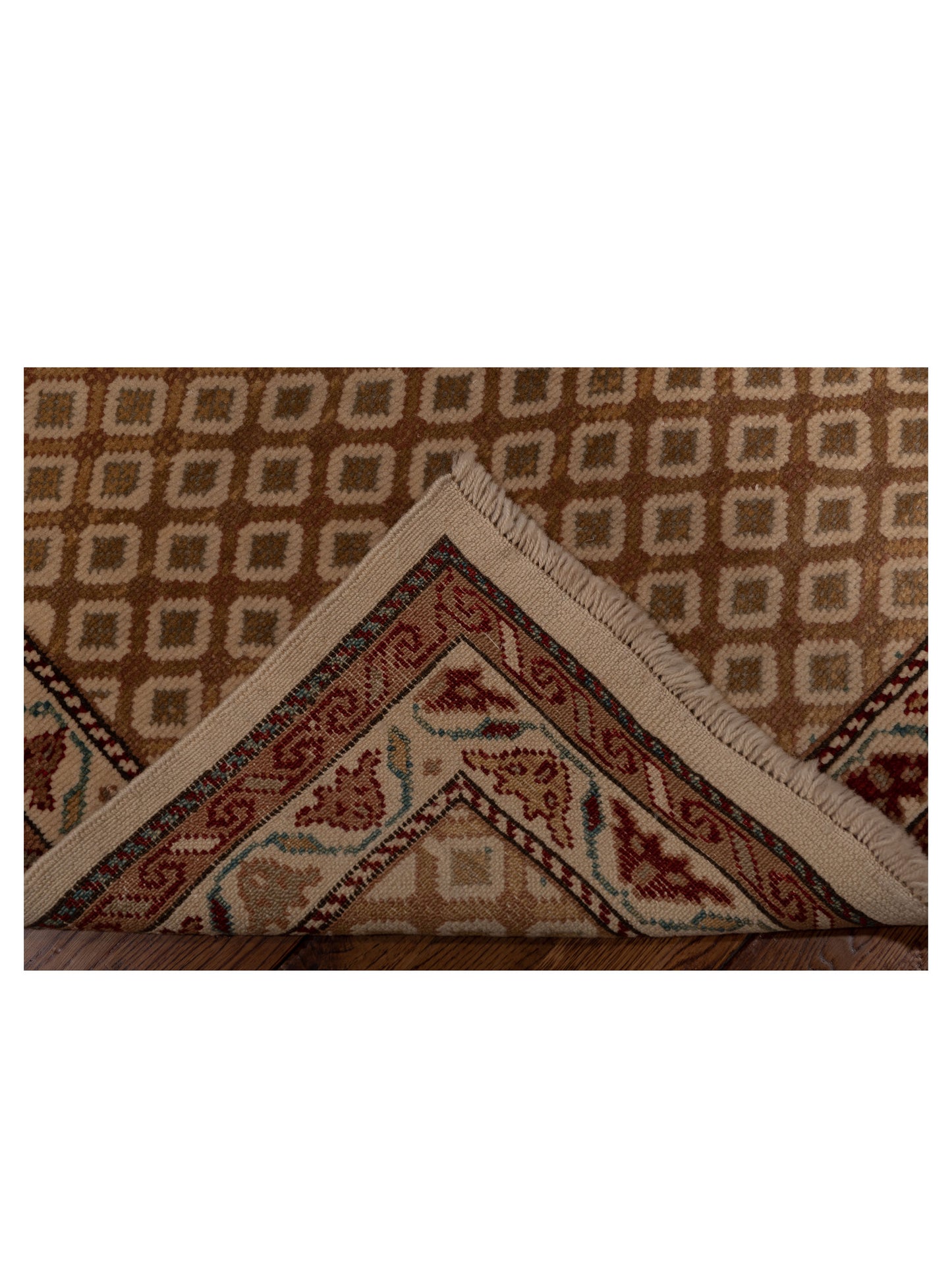 Antique Loom 147408 Brown Ivory 3x10.11 Hand Knotted Rug