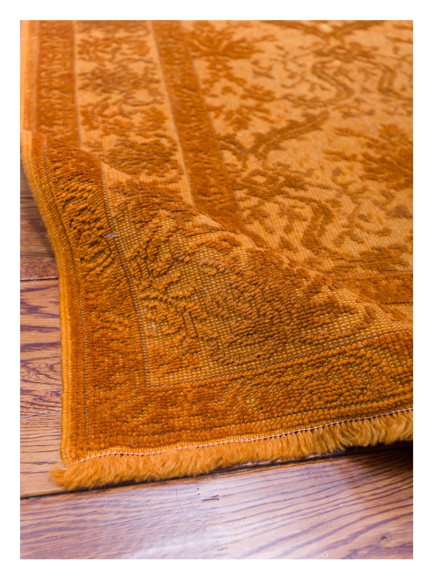 Vintage 106717 Orange 4x5.8 Hand Knotted Rug