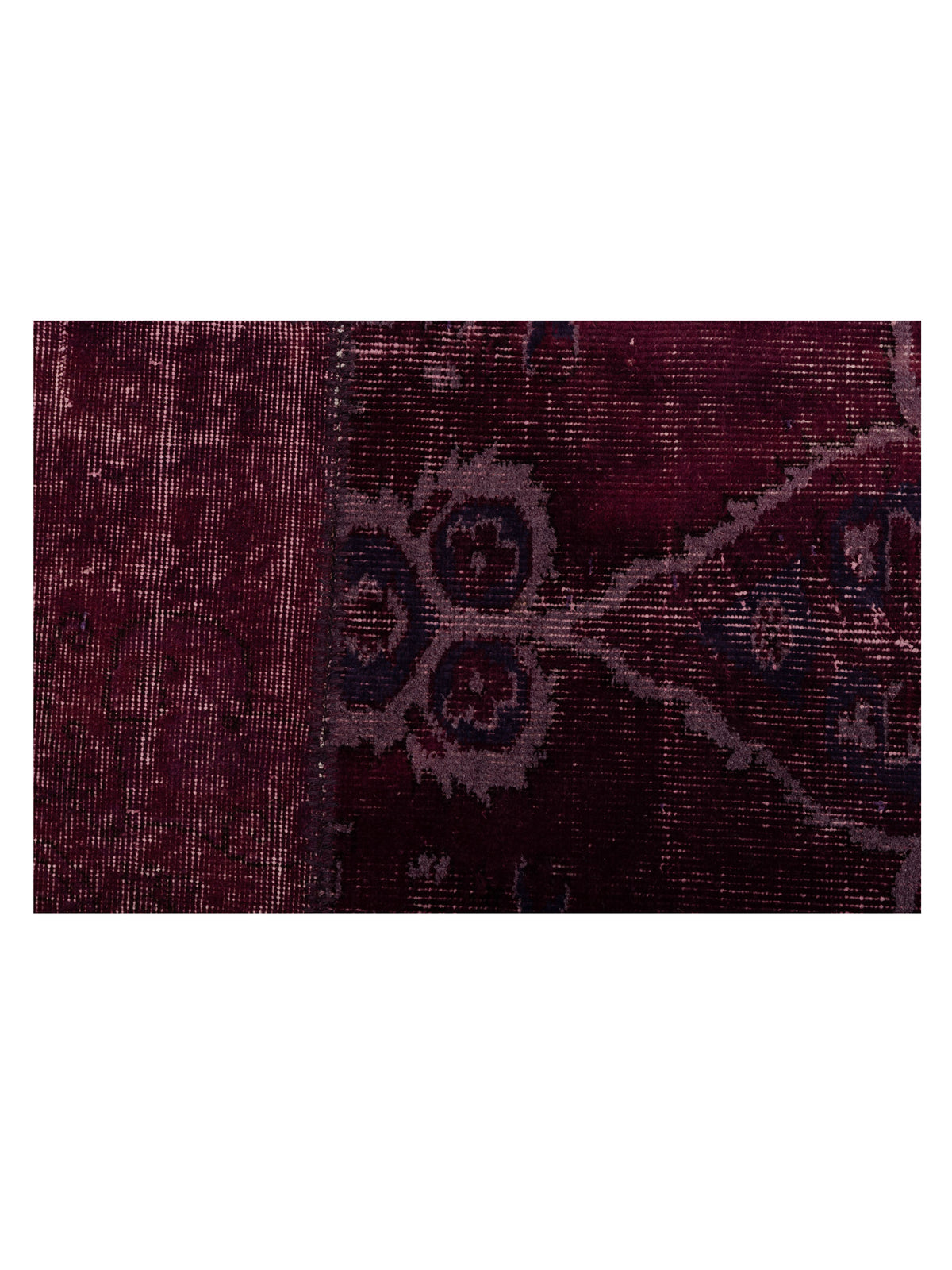 Turkish Vestige Patchwork 110177 Burgundy 9.11x13.3 Hand Knotted Rug