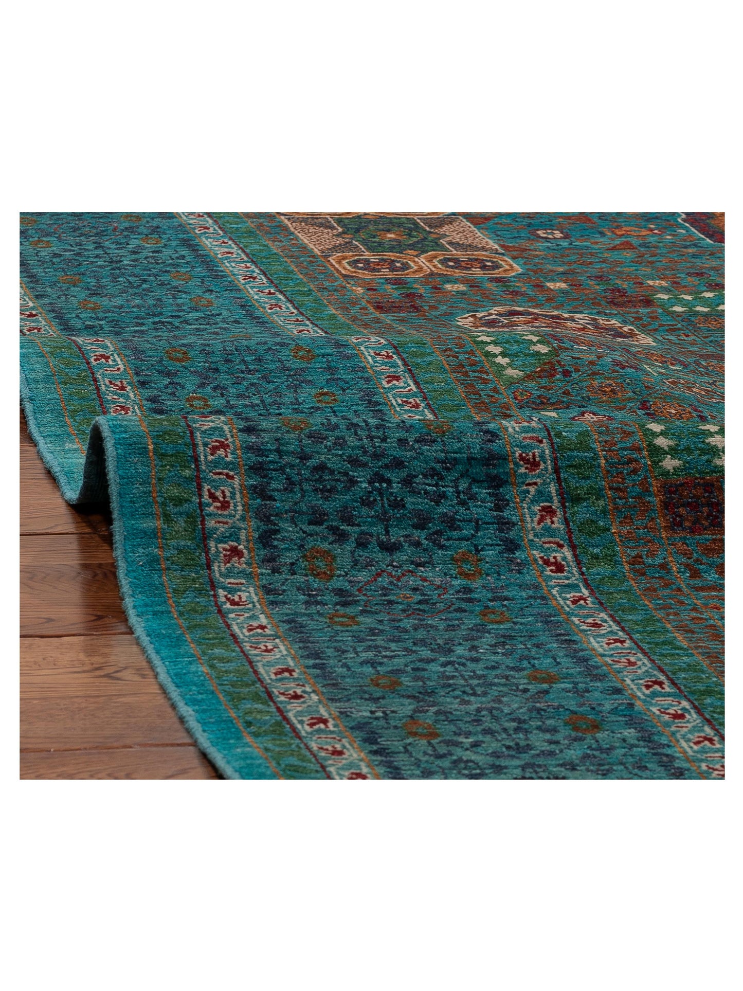 Artisan Mamluk 154725 Blue Blue 5.10x8.5 Hand Knotted Rug