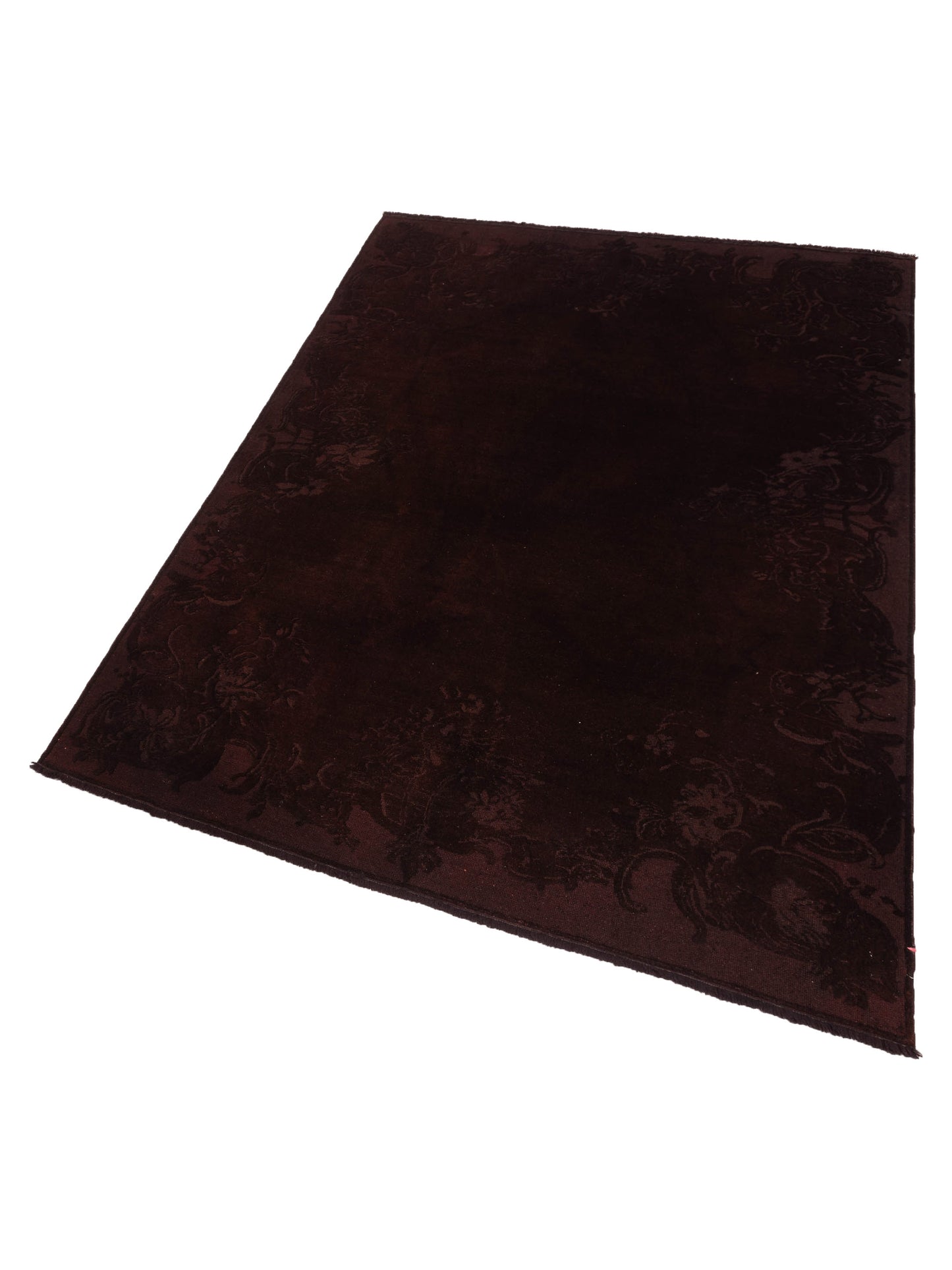 Vintage 109001 Dark Brown 6.10x9.6 Hand Knotted Rug