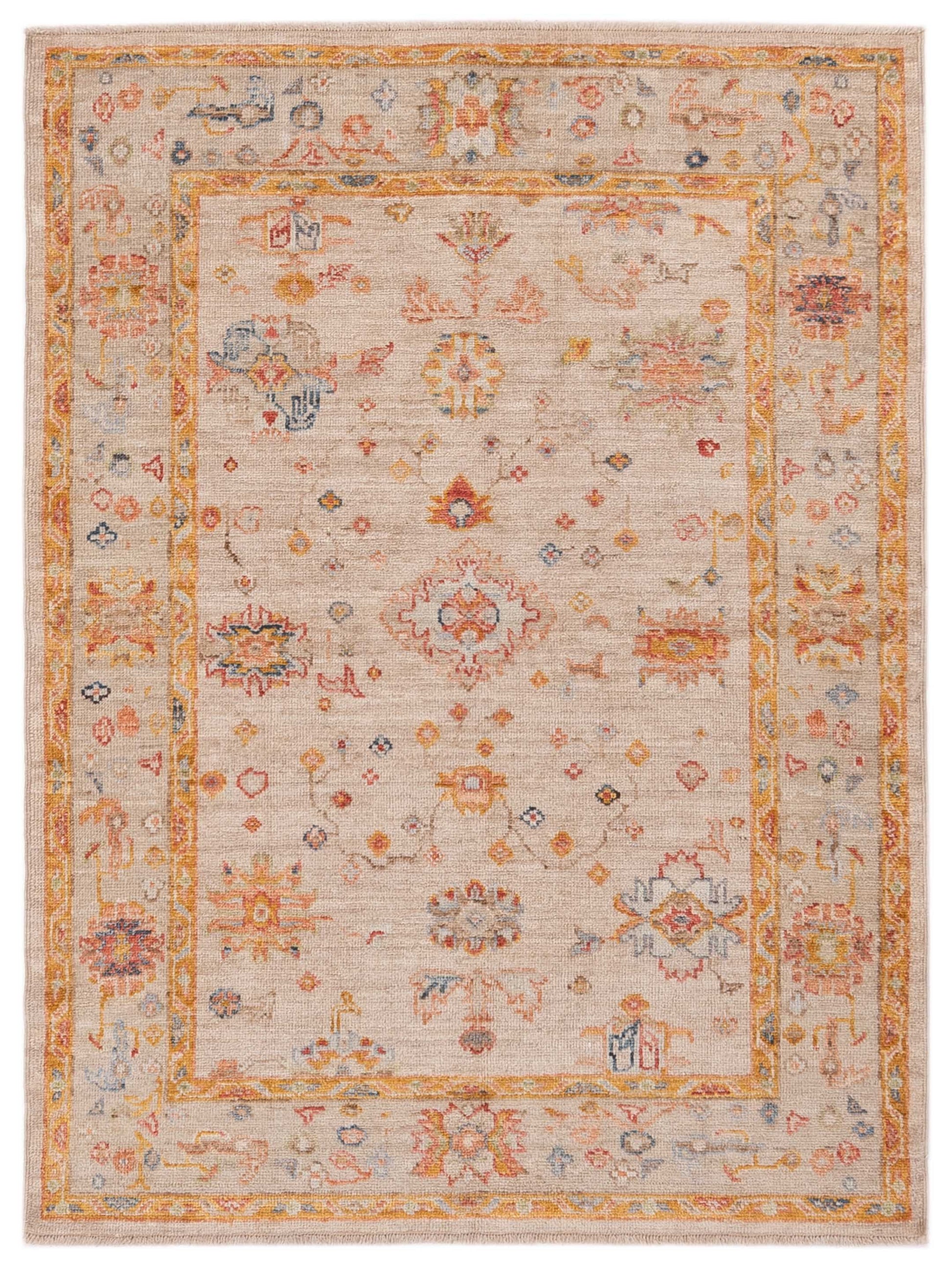 Anadol Angora Oushak  Cream Silver Traditional