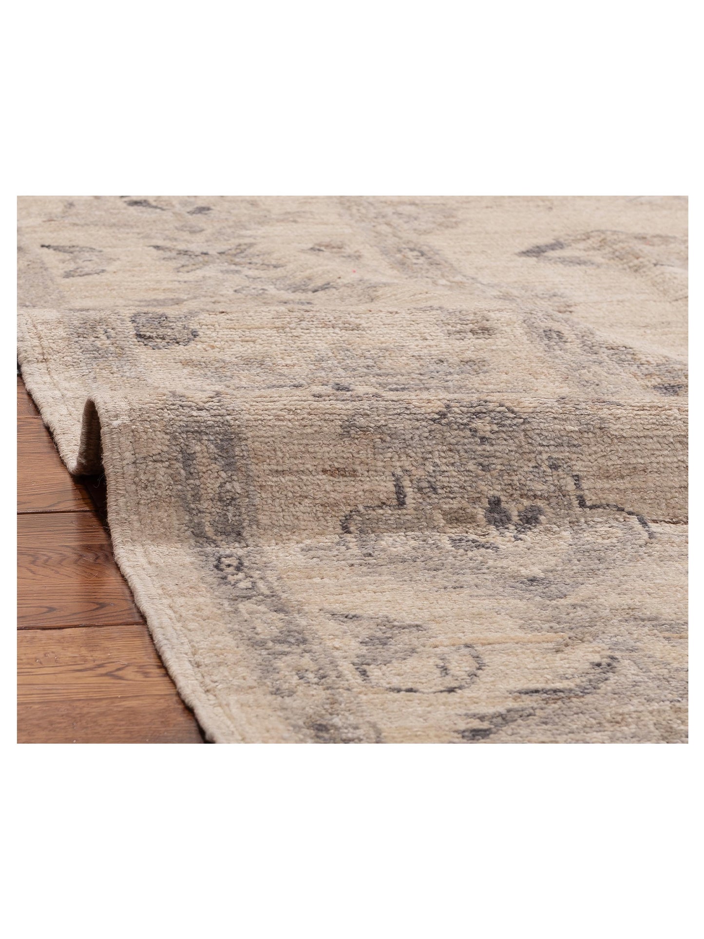 Angora Oushak 156226 Ivory Ivory 9.3x12.1 Hand Knotted Rug