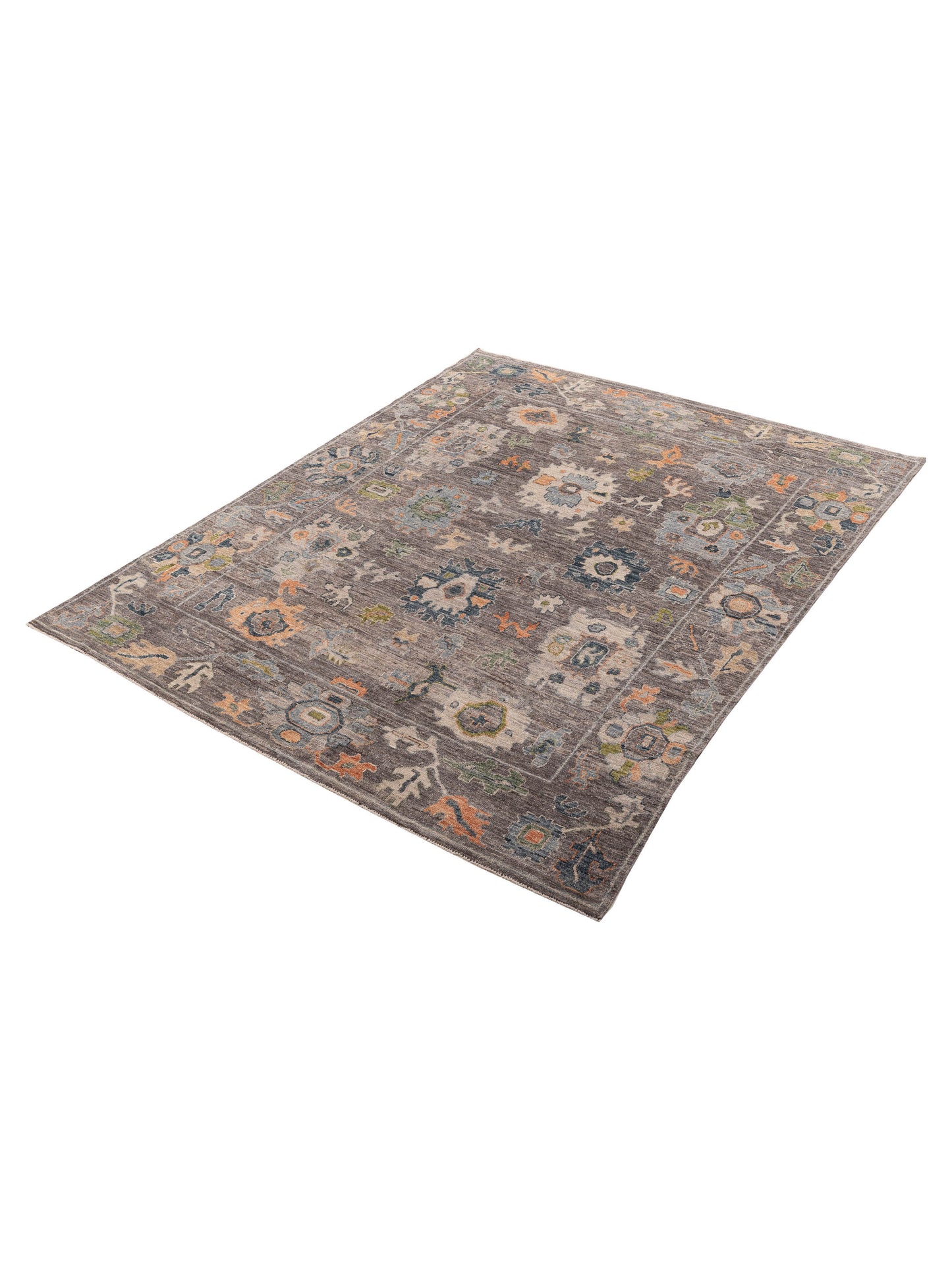 Angora Oushak 156163 Gray Gray 8x9.11 Hand Knotted Rug