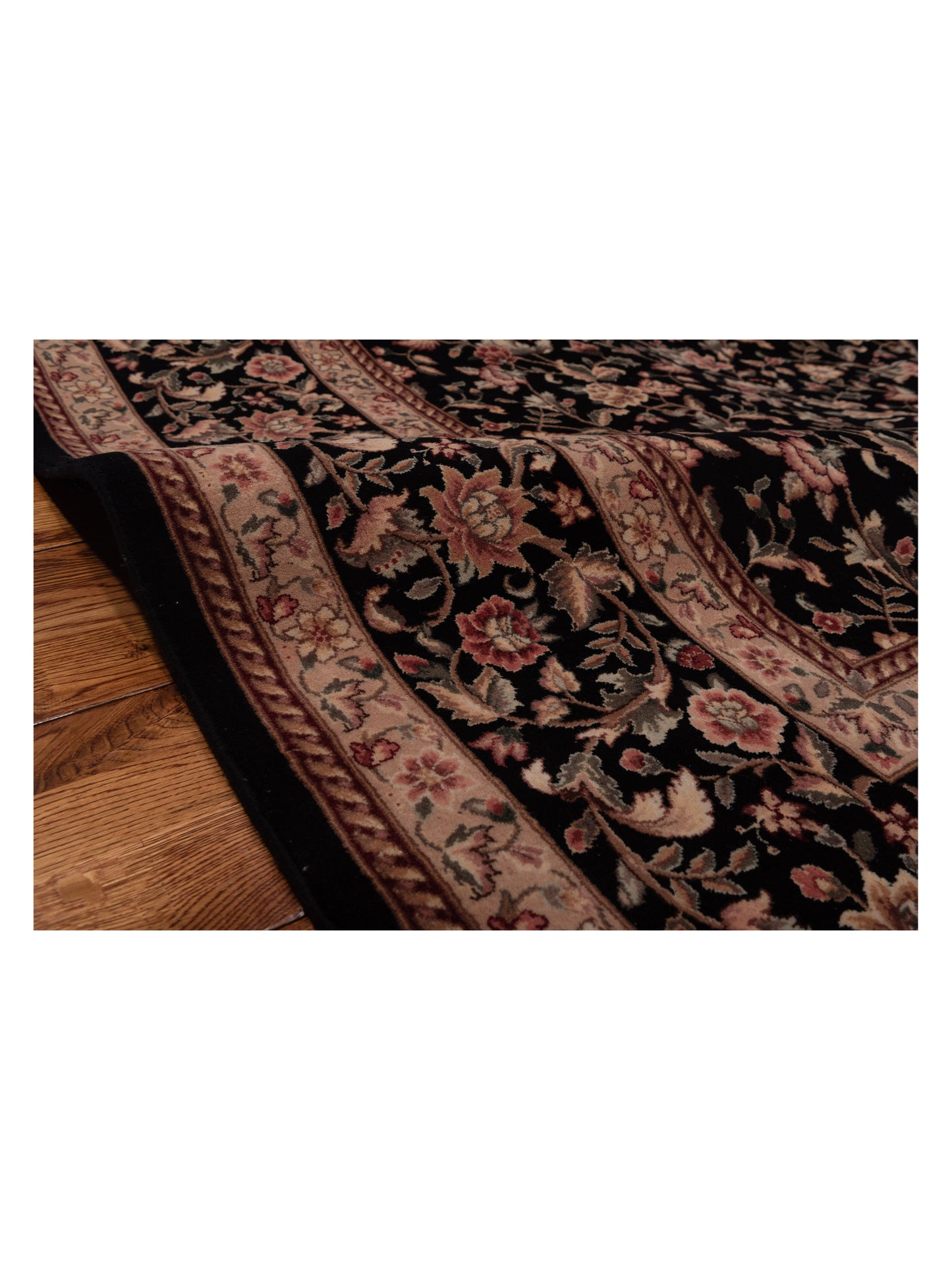 Magnolia 94308 Black Black 7.9x9.9 Hand Knotted Rug