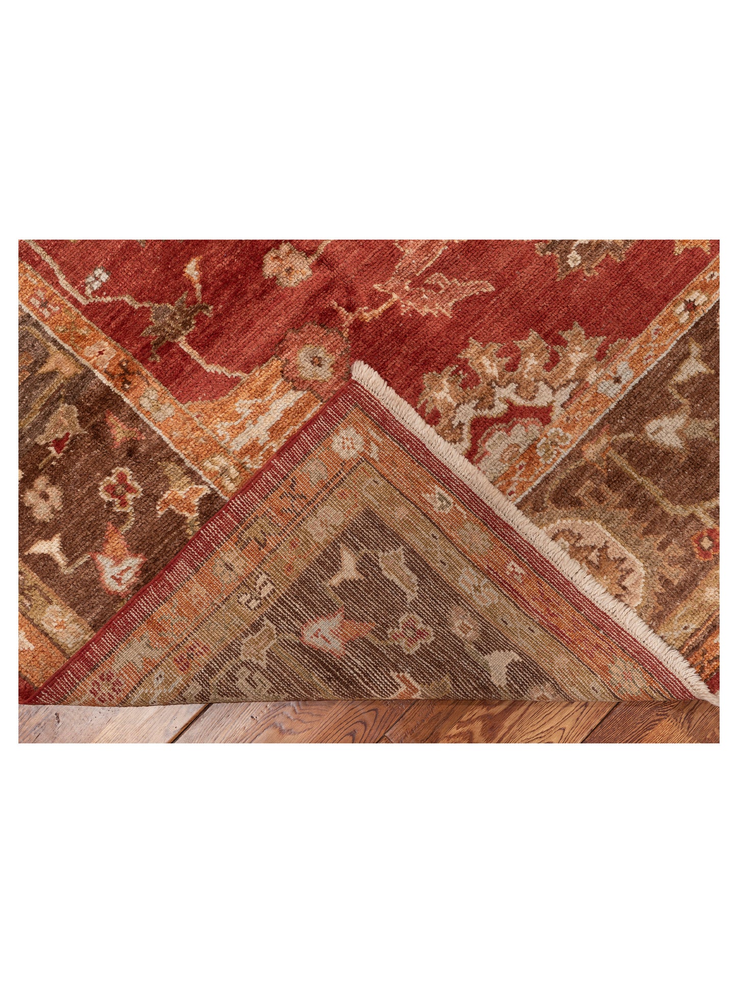 Angora Oushak 128251 Red Brown 9.1x14.2 Hand Knotted Rug