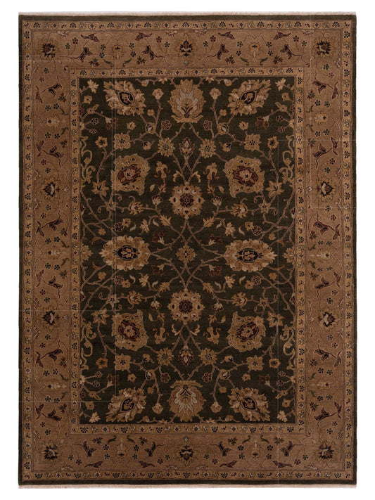 Rajpur Royal  Green Light Brown Traditional