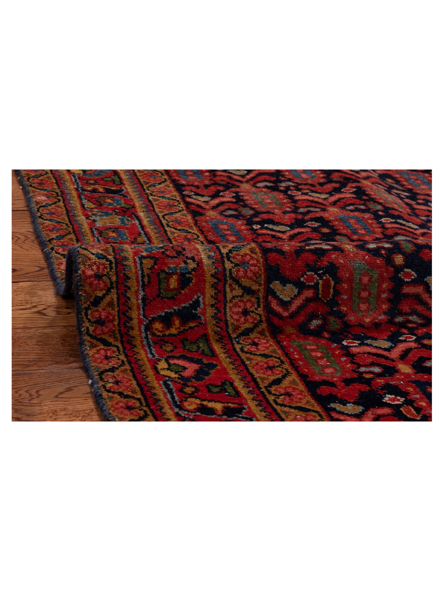 Persian 154336 Blue Red 3.2x15.10 Hand Knotted Rug