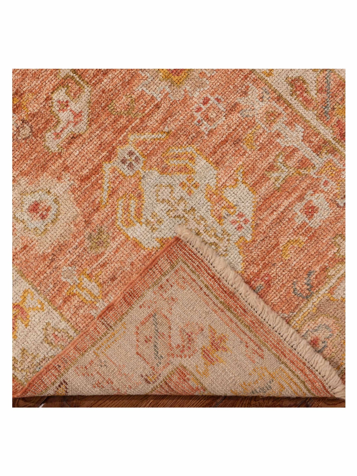 Angora Oushak 149500 Pink Ivory 2.8x11.6 Hand Knotted Rug