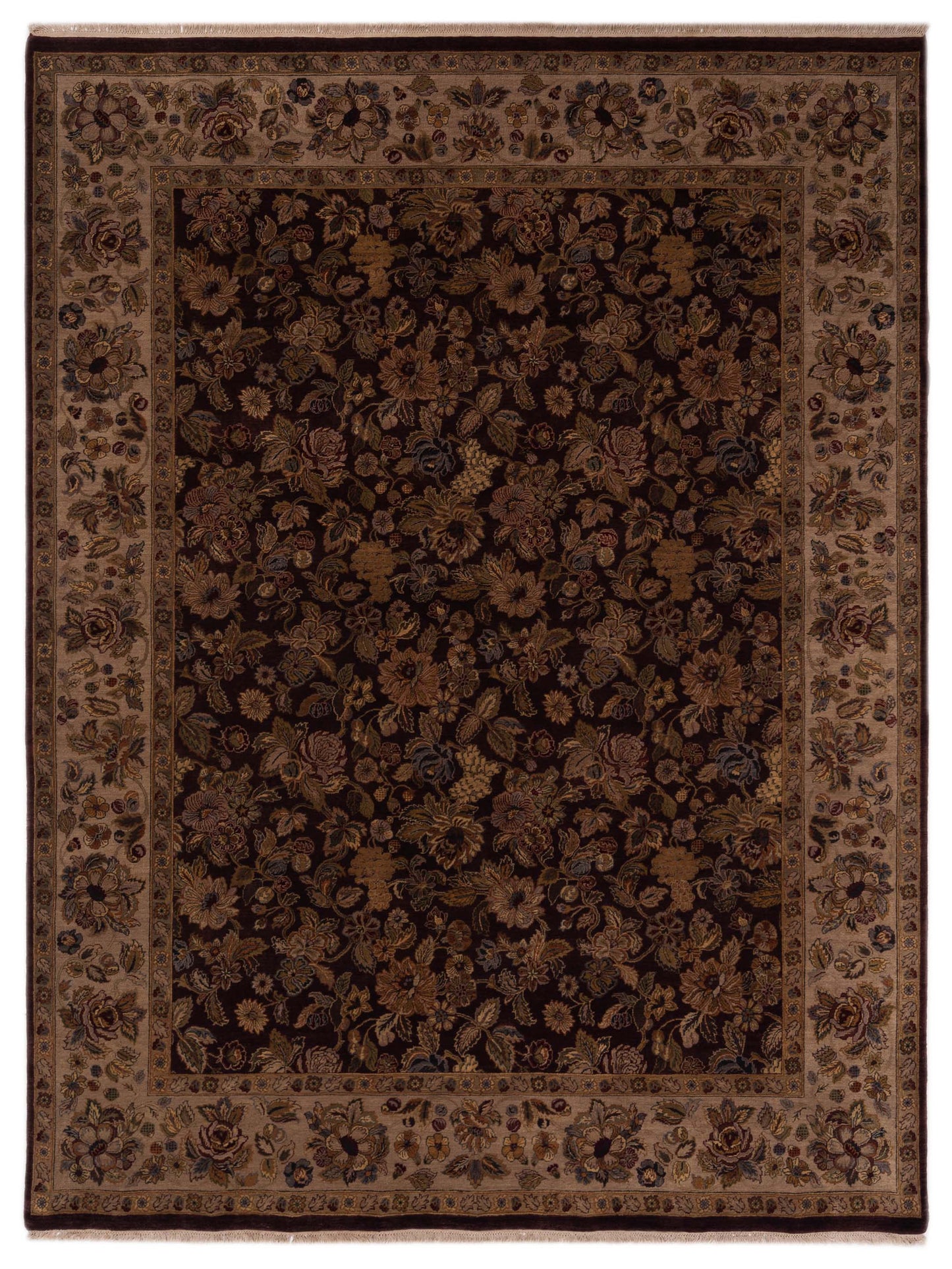Rajpur Jahan  Purple Beige Traditional