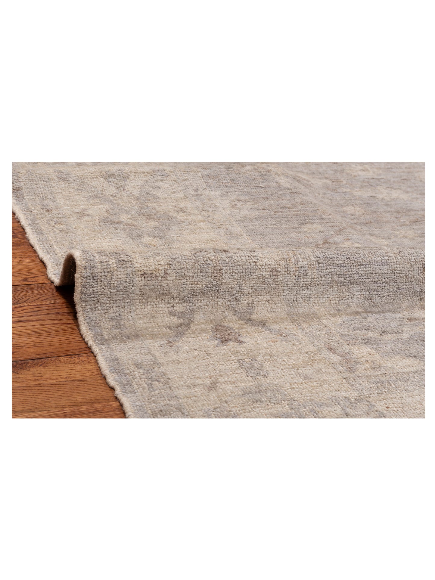Angora Oushak 151032 Gray Ivory 7.4x9.7 Hand Knotted Rug