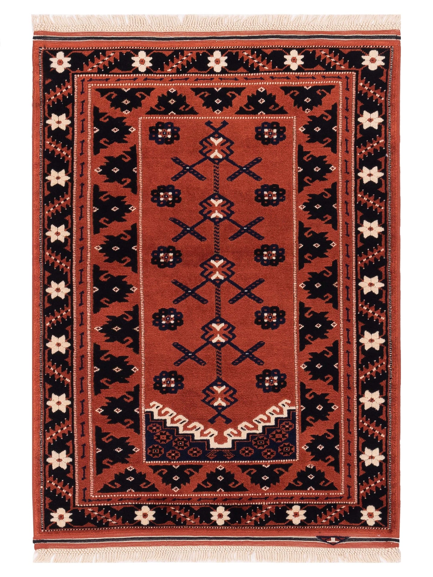 Pasha Turkish Shirwan  Brick Black Traditional