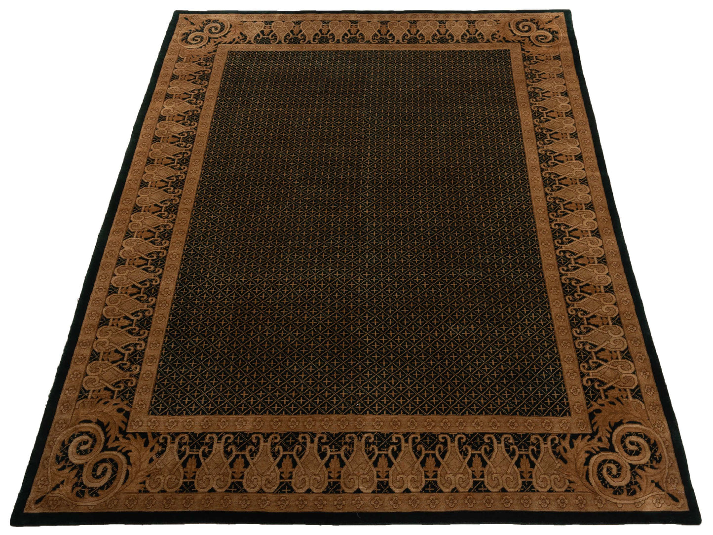 Himalayan 84309 Teal Green Teal Green 8.11x11.8 Hand Knotted Rug