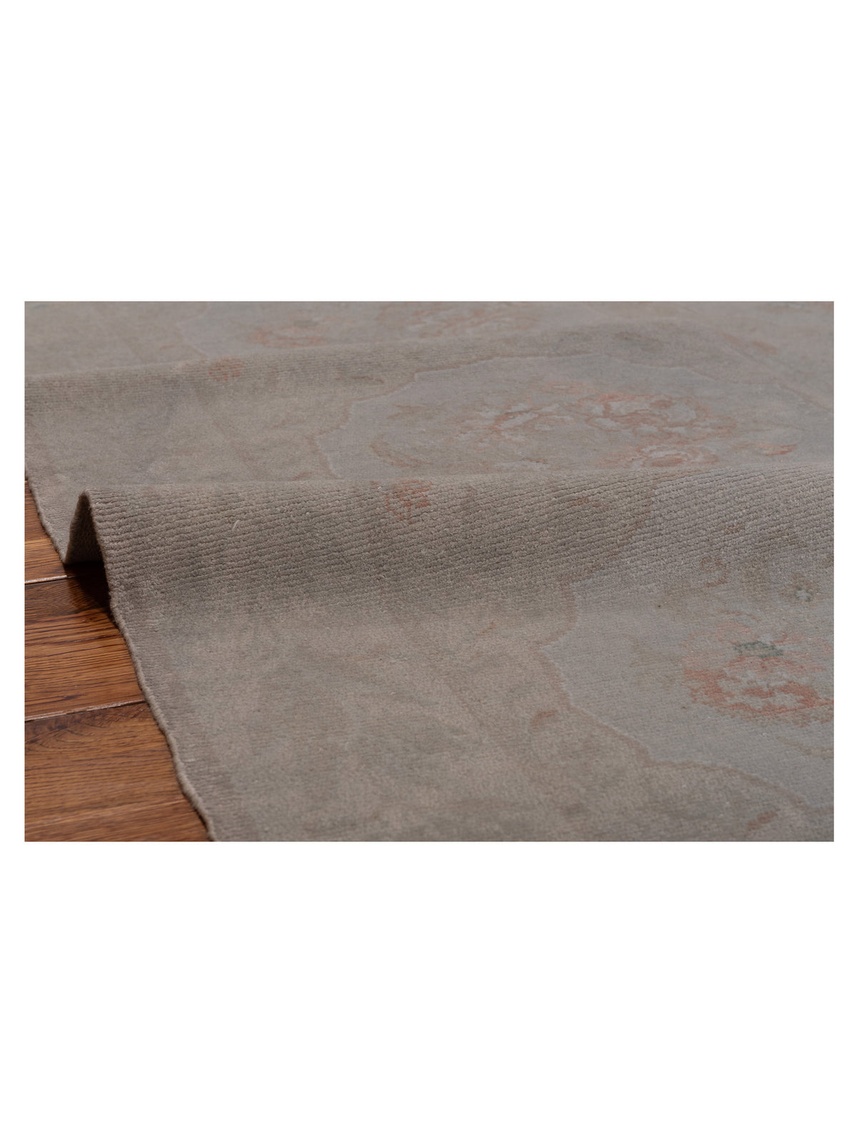Vintage 107497 Gray 4.11x6.3 Hand Knotted Rug