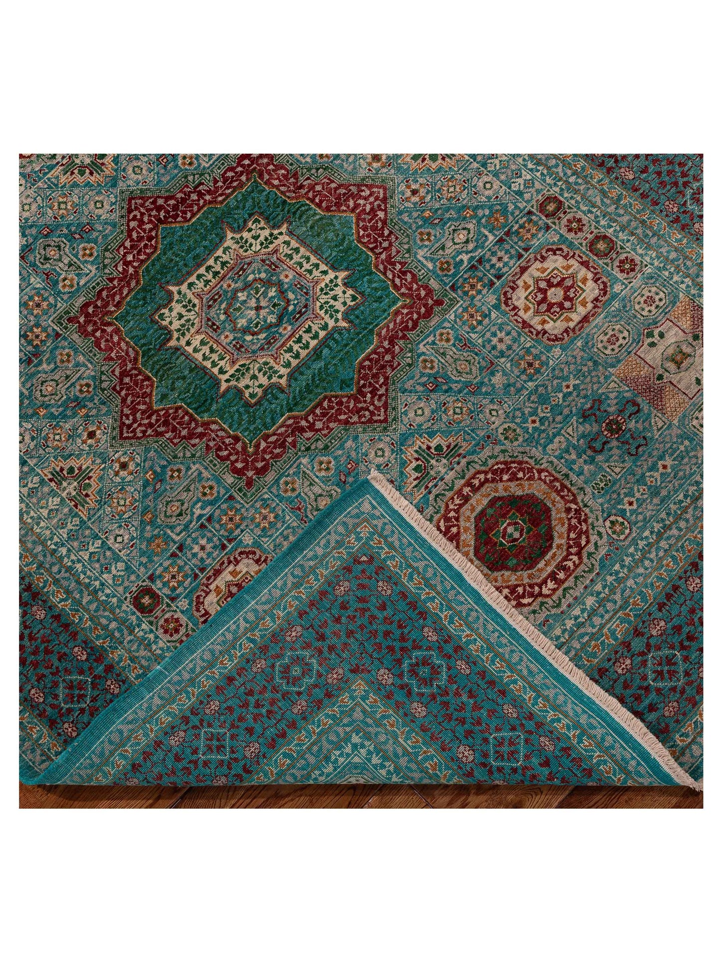 Artisan Mamluk 154752 Blue Blue 5.2x6.11 Hand Knotted Rug