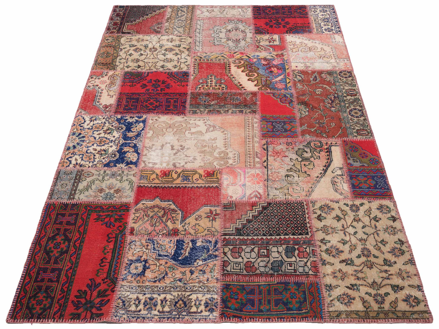 Turkish Vestige Patchwork 142742 Multi 6.7x9.10 Hand Knotted Rug