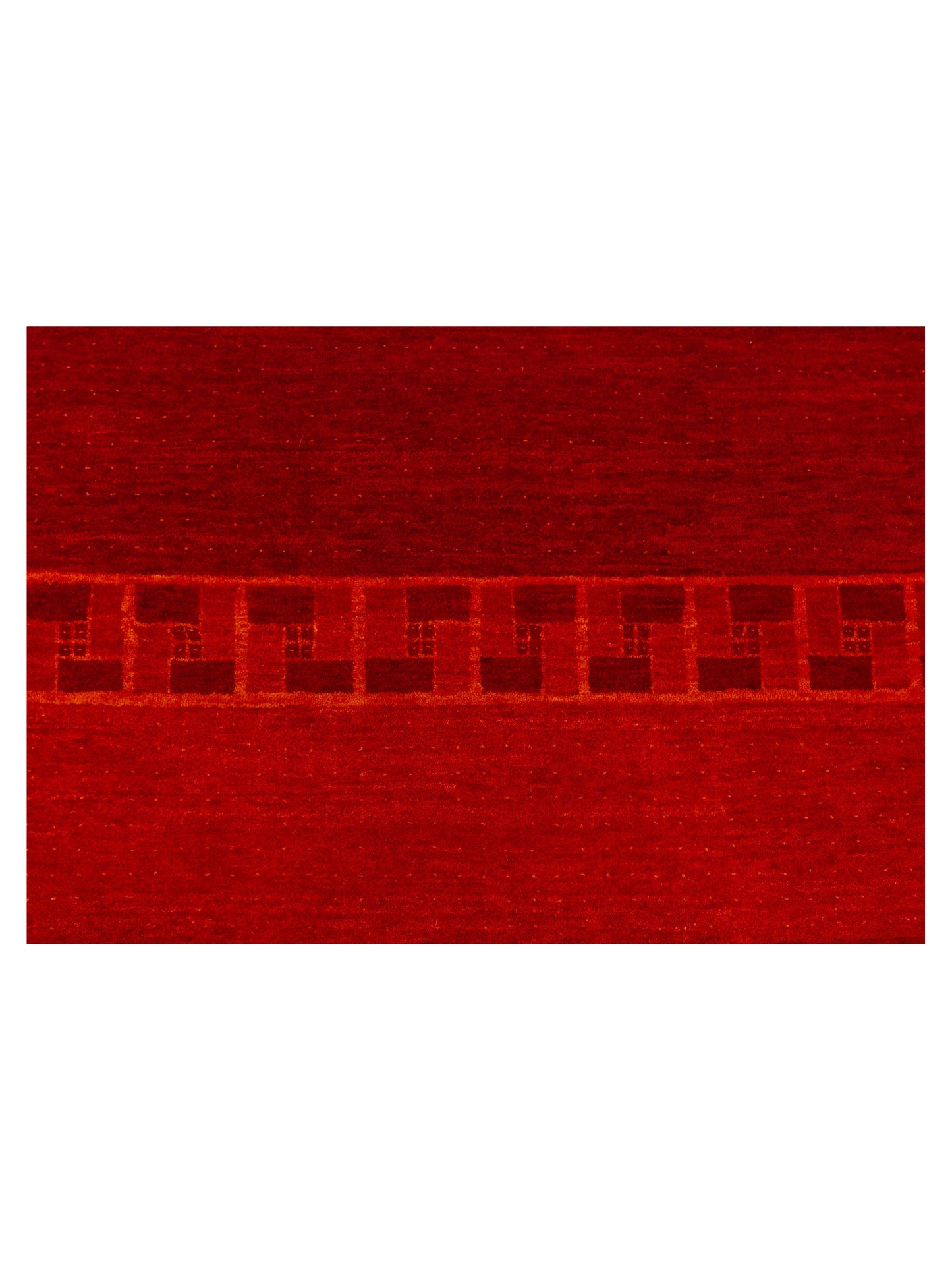 Loribaft 108476 Orange Red 9x11.9 Hand Knotted Rug