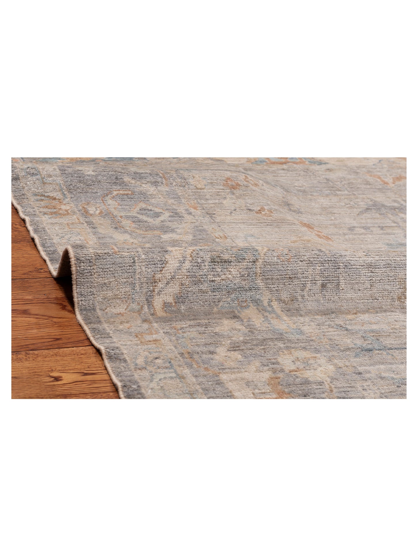 Angora Oushak 152556 Silver Gray 8.4x9.6 Hand Knotted Rug