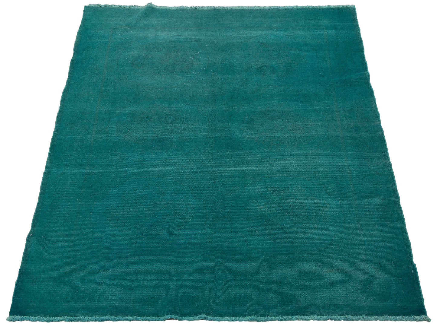 Vintage 110290 Turquoise 5x6.1 Hand Knotted Rug