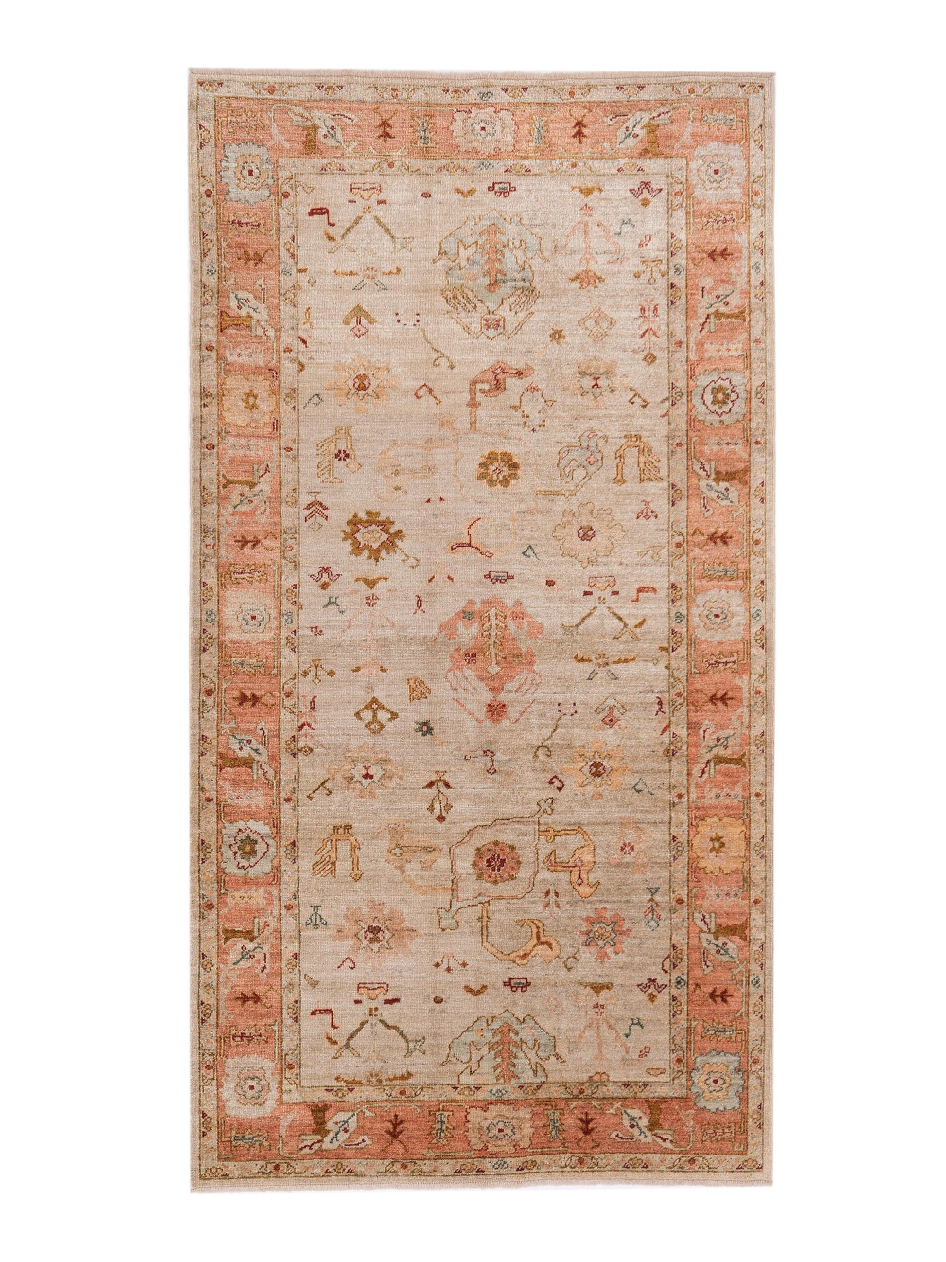 Anadol Angora Oushak  Ivory Pink Traditional