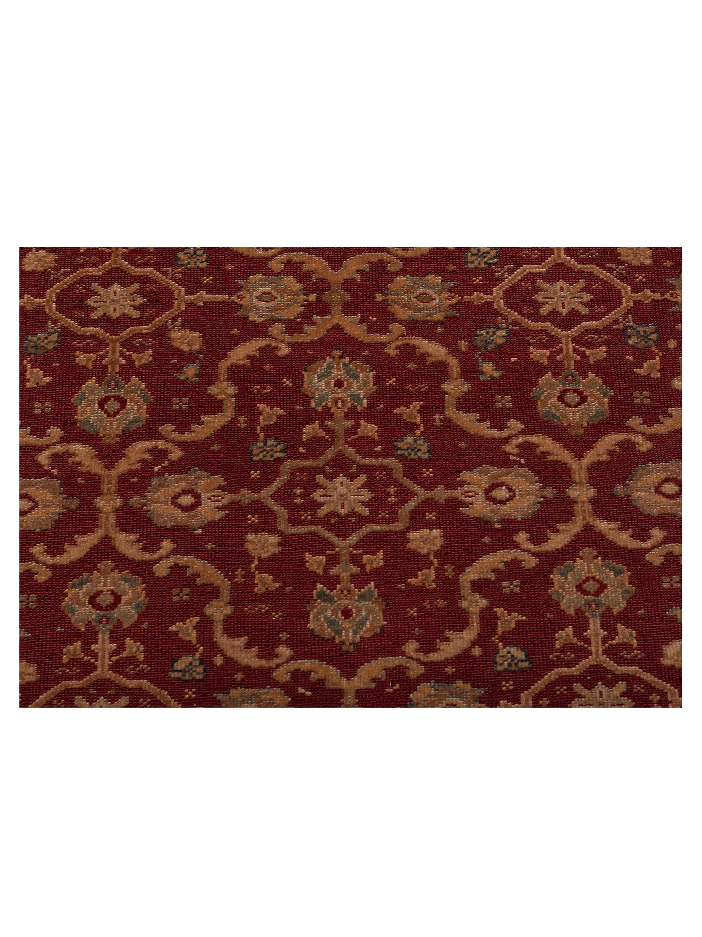 Antique Loom 108049 Red Ivory 12.1x17.4 Hand Knotted Rug