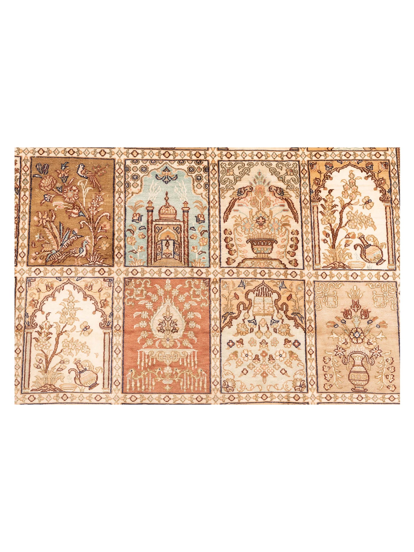 Pure Silk 118024 Ivory Ivory 9.1x11.7 Hand Knotted Rug