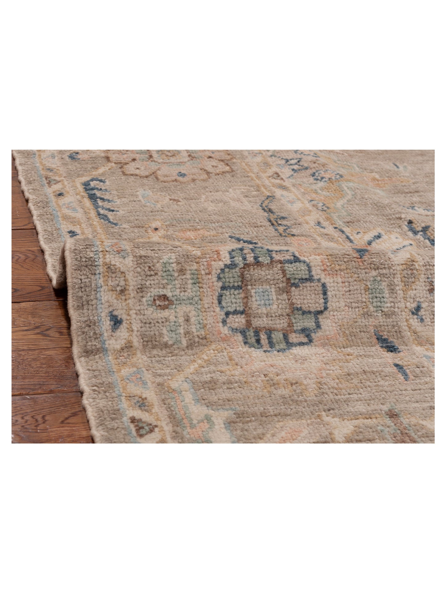 Angora Oushak 153962 Gray Gray 9x12.1 Hand Knotted Rug