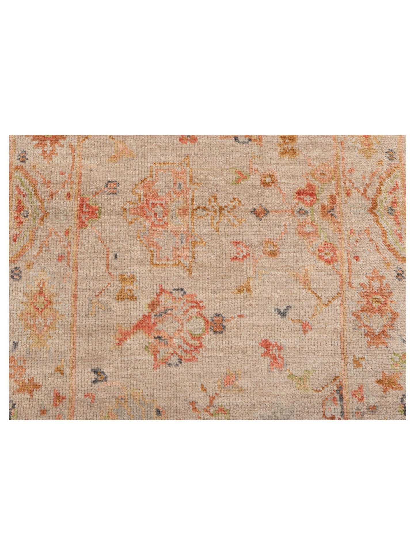 Angora Oushak 150227 Cream Cream 2.8x13.8 Hand Knotted Rug