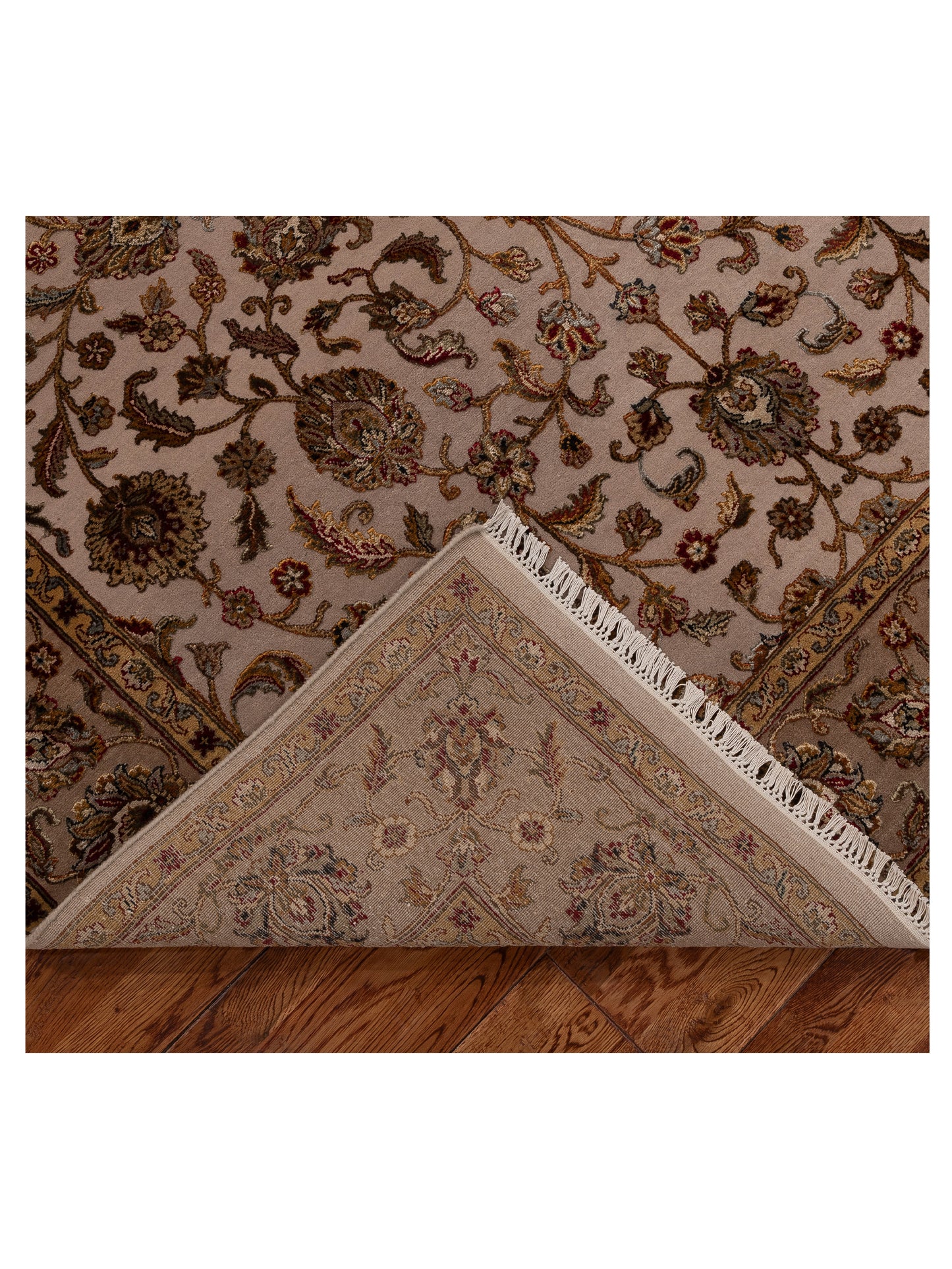 Imperial Silk 153366 Beige Brown 6.3x9.5 Hand Knotted Rug