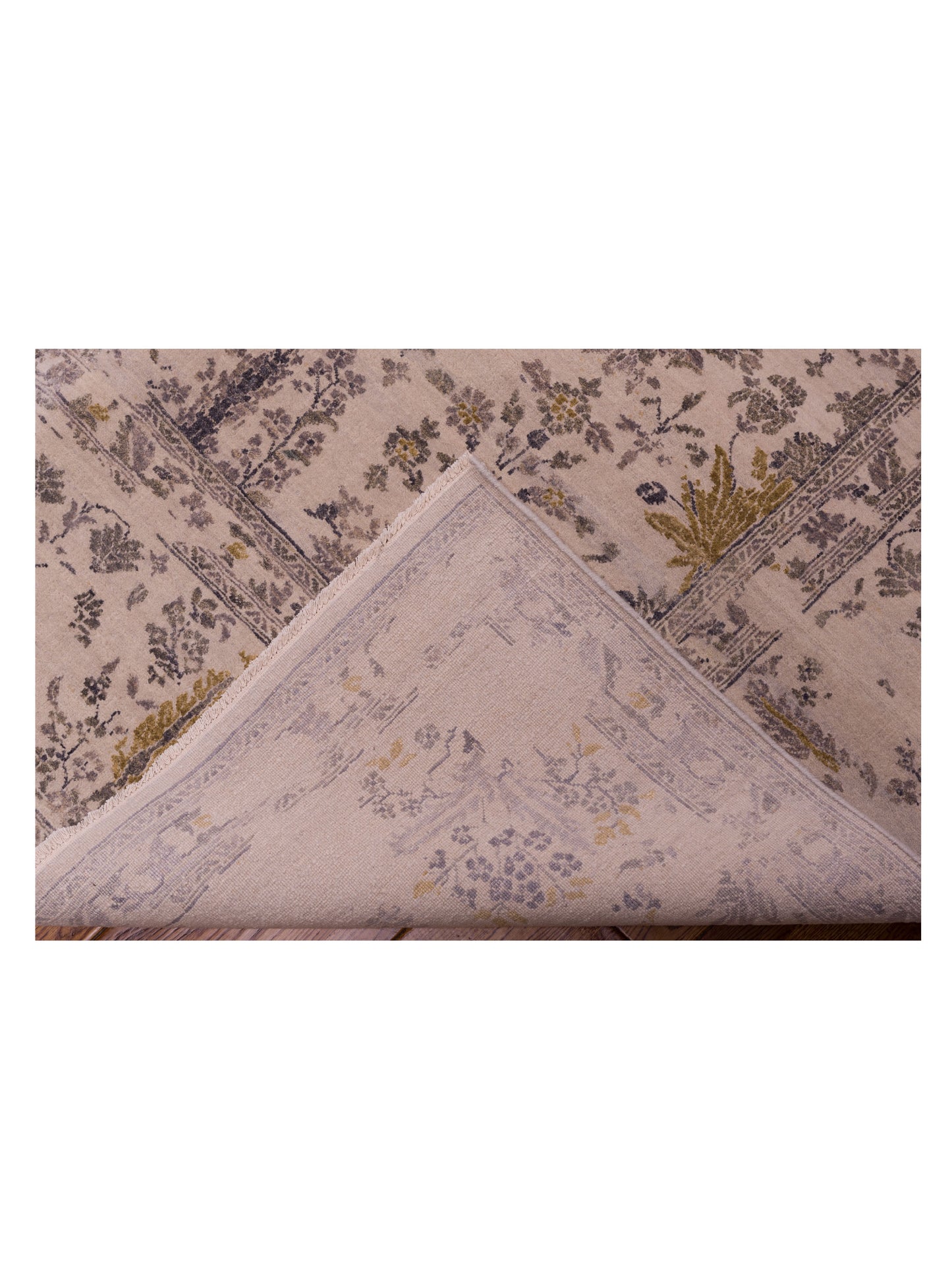 Mastersilk 127396 Silver Gray 8.11x11.8 Hand Knotted Rug