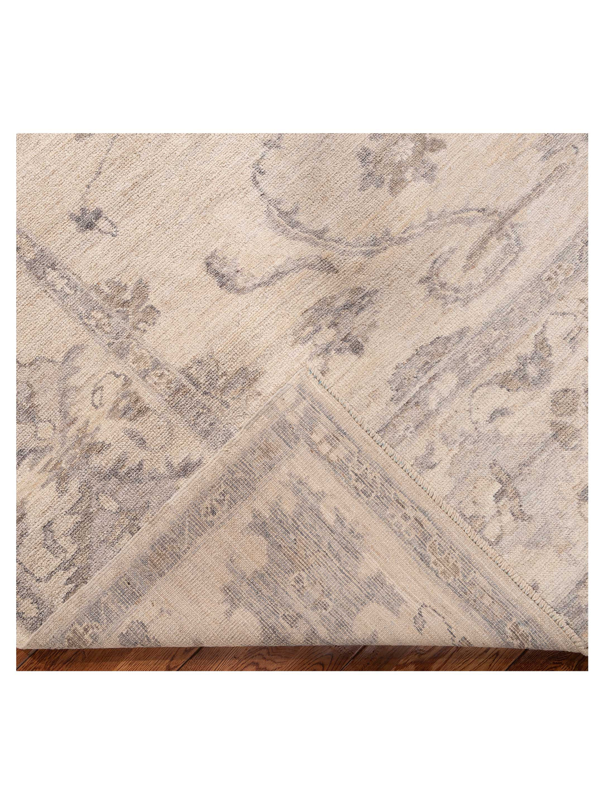Angora Oushak 156129 Ivory Ivory 10.1x13.8 Hand Knotted Rug