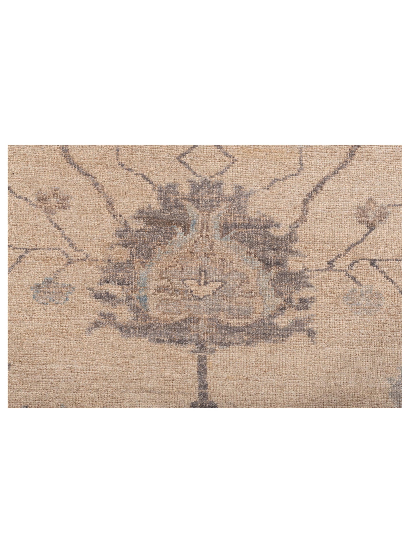 Angora Oushak 126202 Ivory Gray 11.3x15.6 Hand Knotted Rug